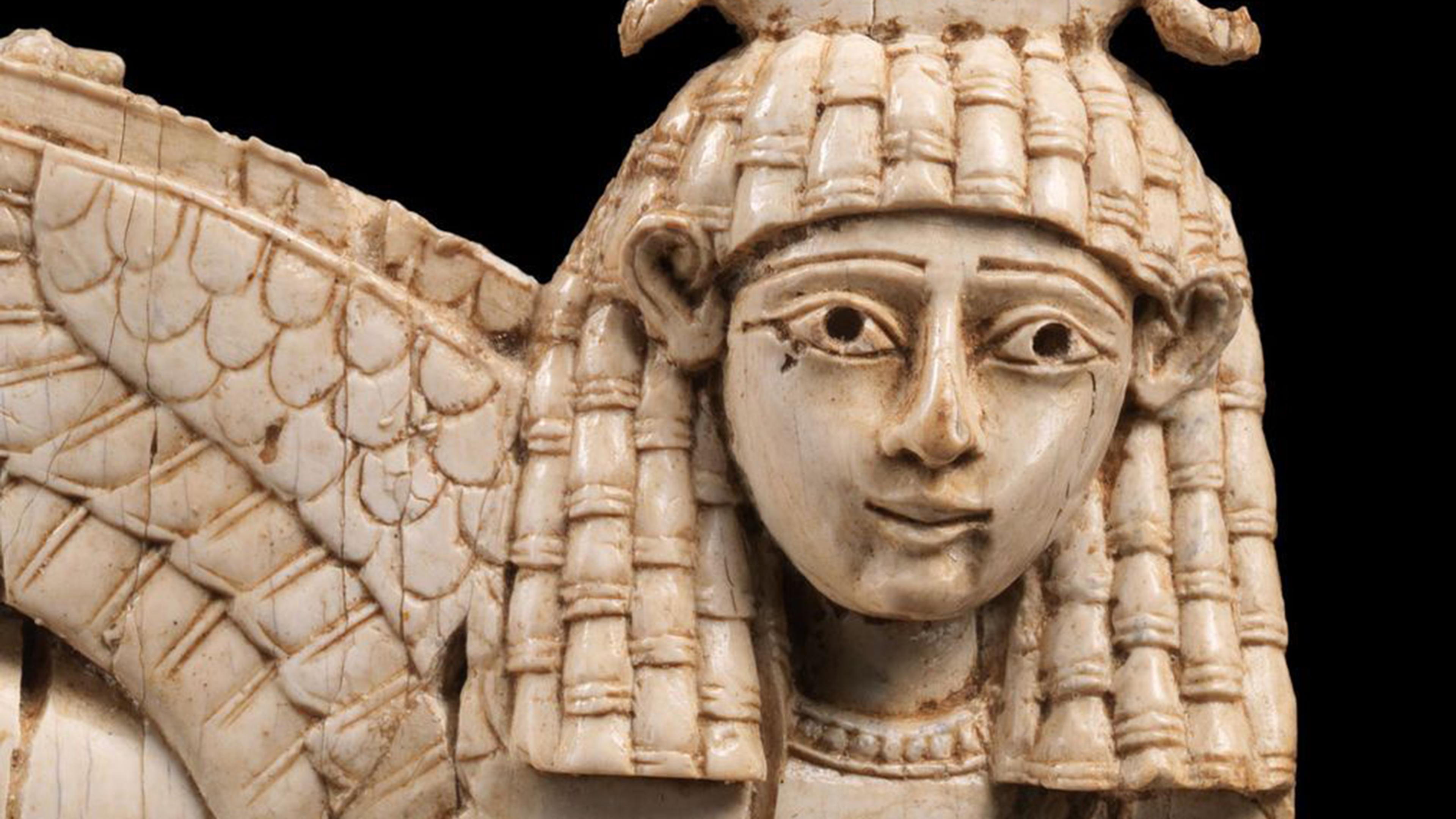 Syrian-style openwork plaque with a striding sphinx, ca. 9th–8th century B.C.