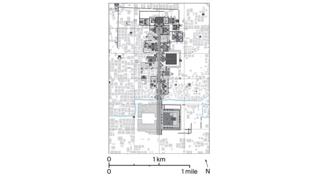 Map of the center of Teotihuacan