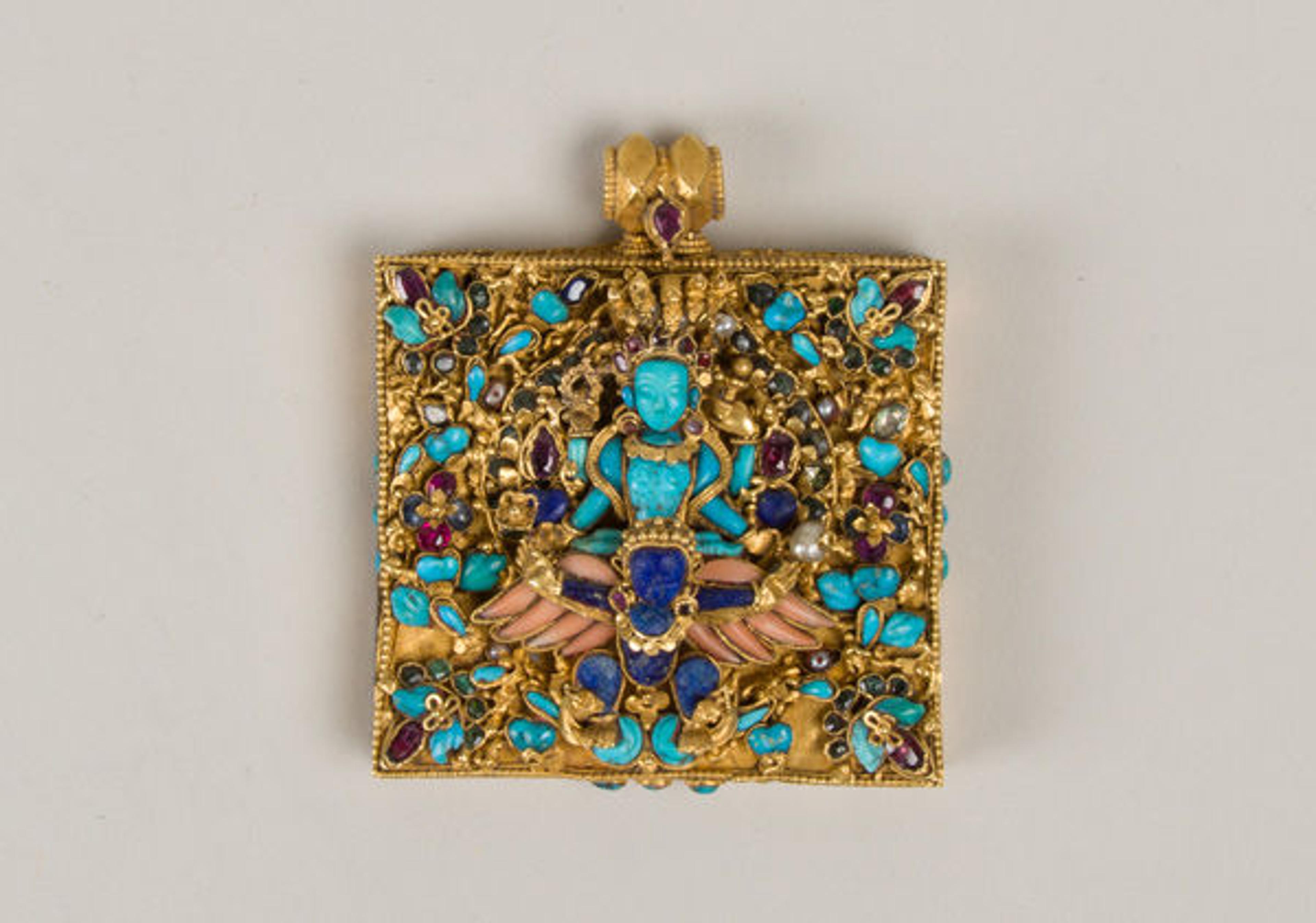 Amulet Case with Vishnu Riding Garuda, 17th–19th century | Nepal | 15.95.173a,b