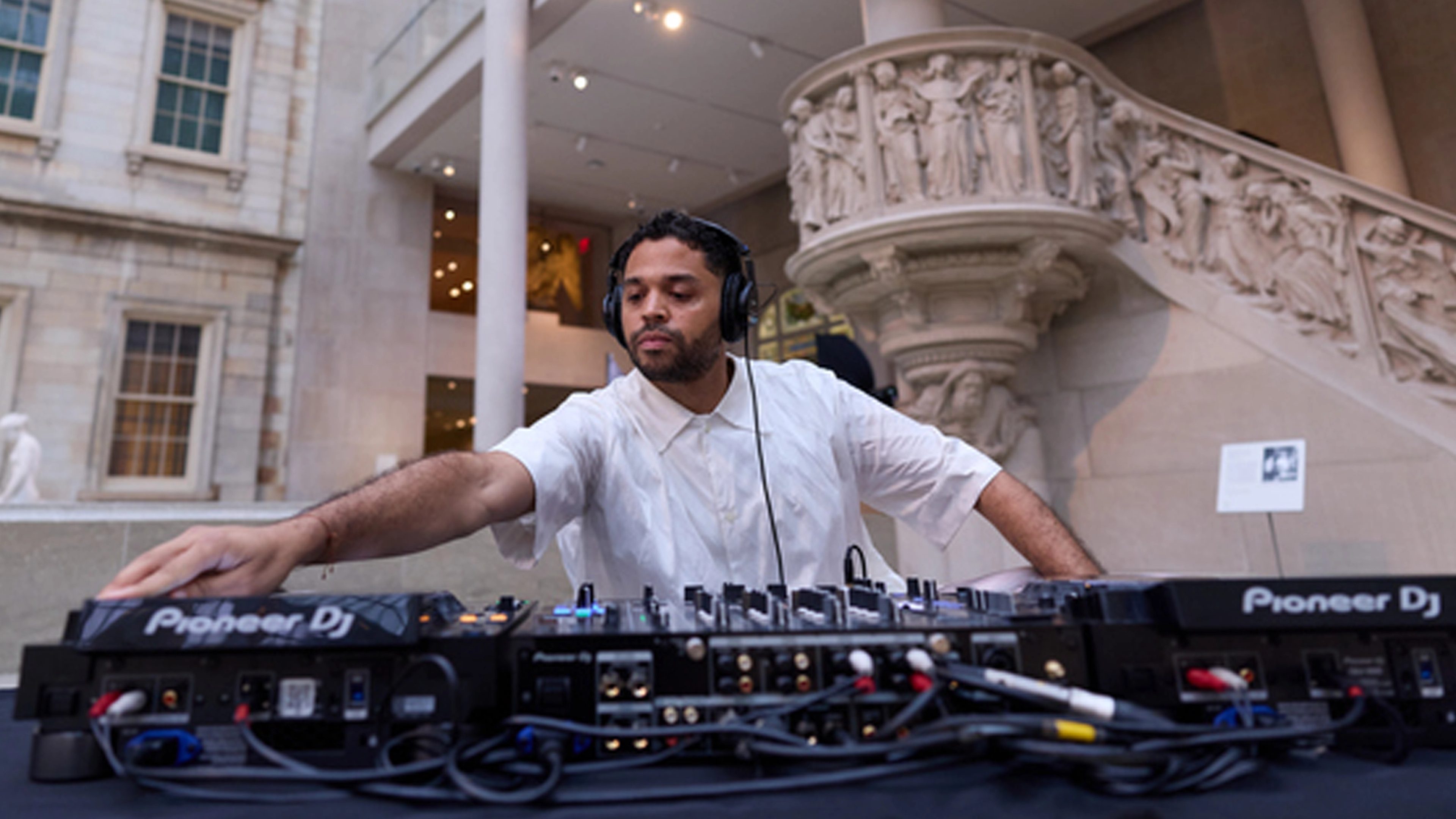 An image of a DJ in the galleries 