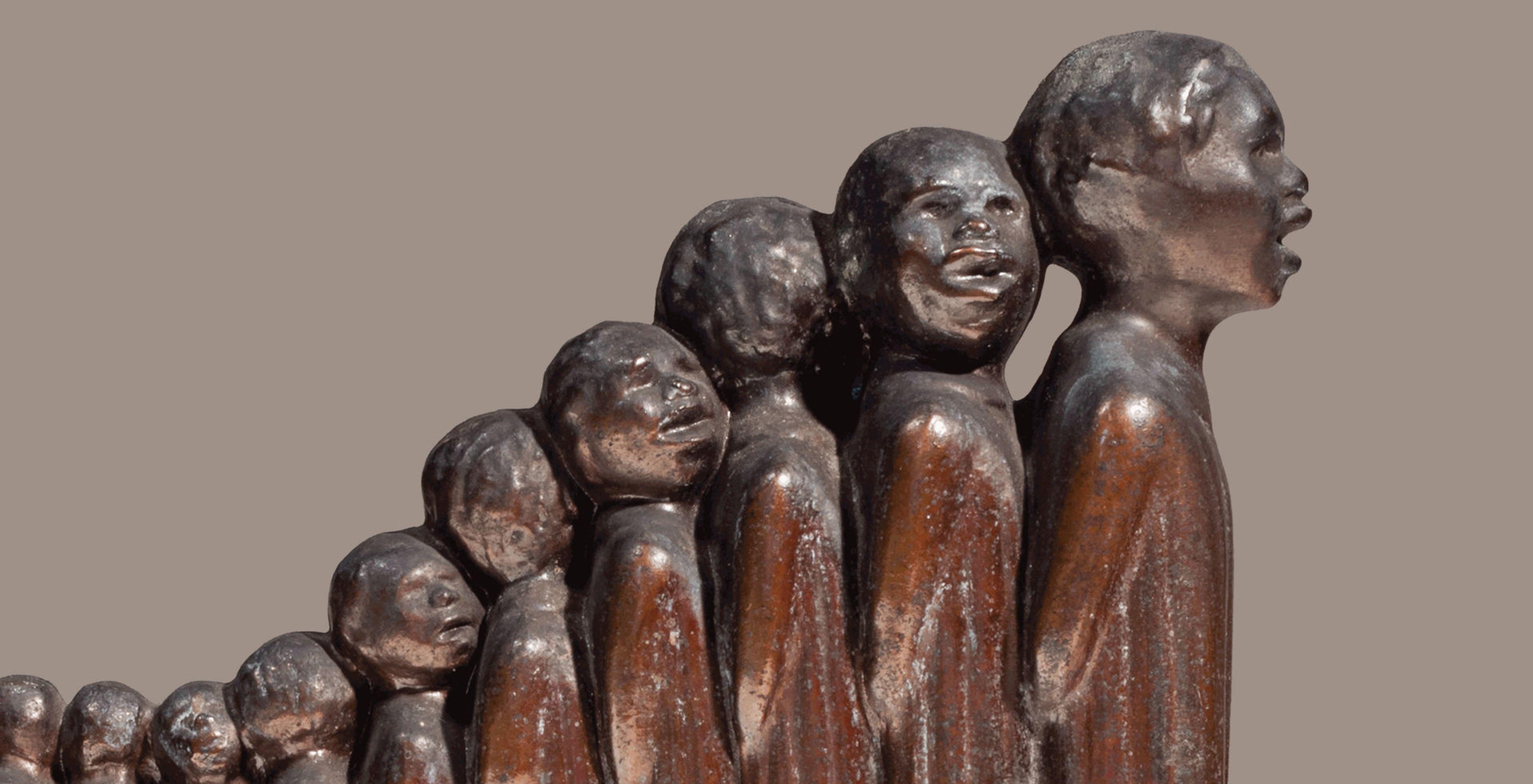 Detail of Augusta Savage's sculpture "Lift Every Voice and Sing"