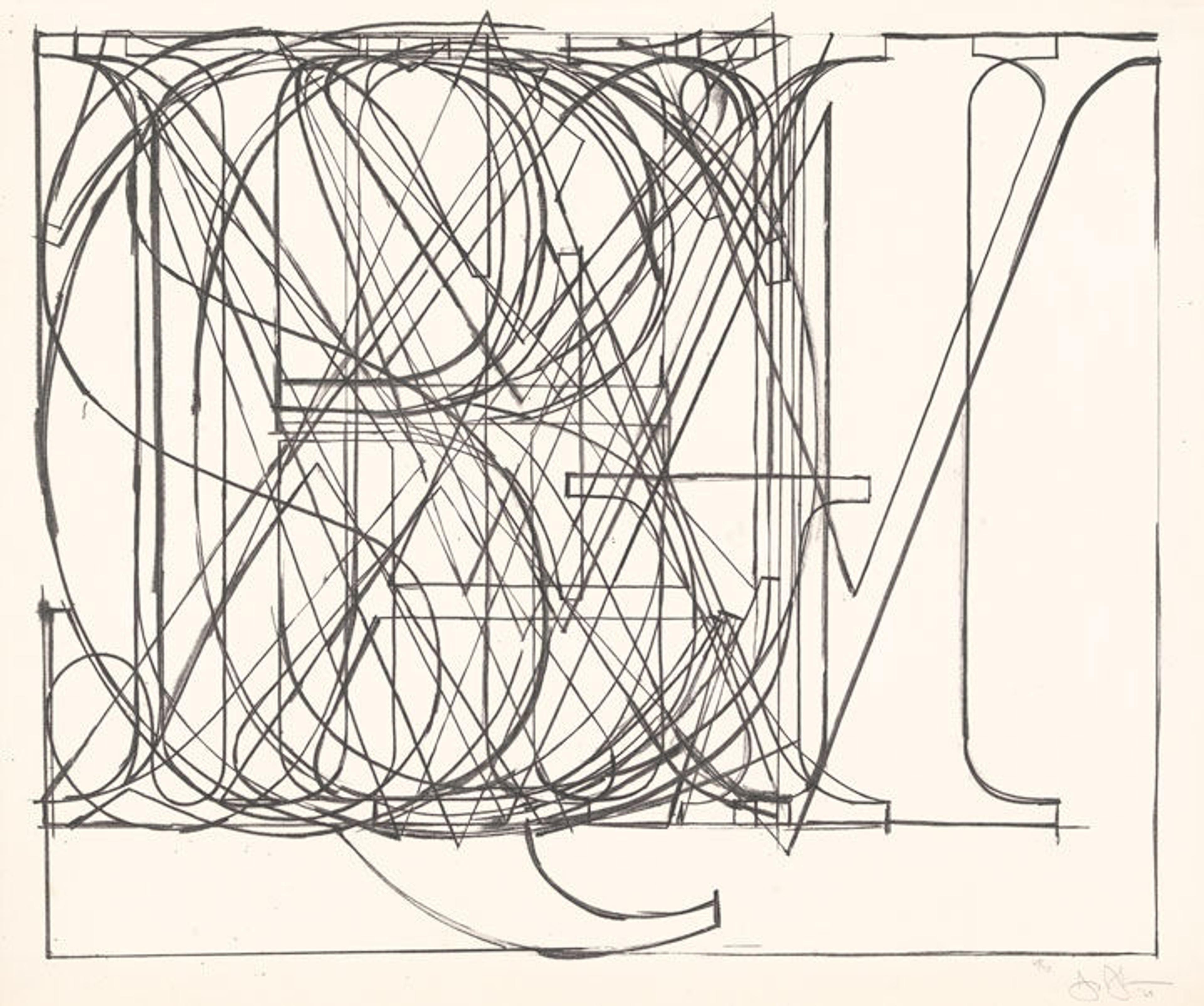 Jasper Johns (American, born Augusta, Georgia, 1930). Alphabet, 1969.