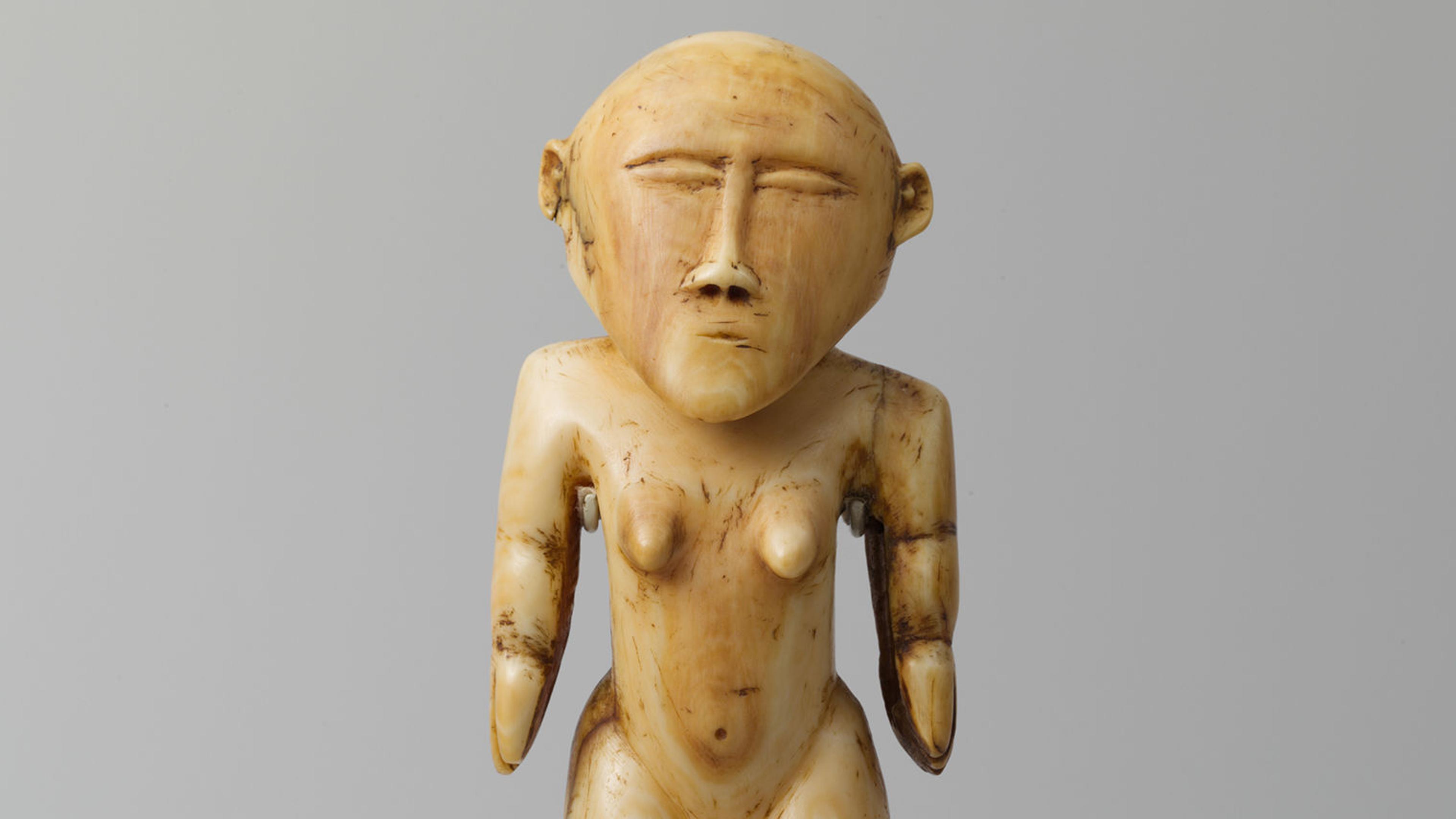Female figure made of whale ivory