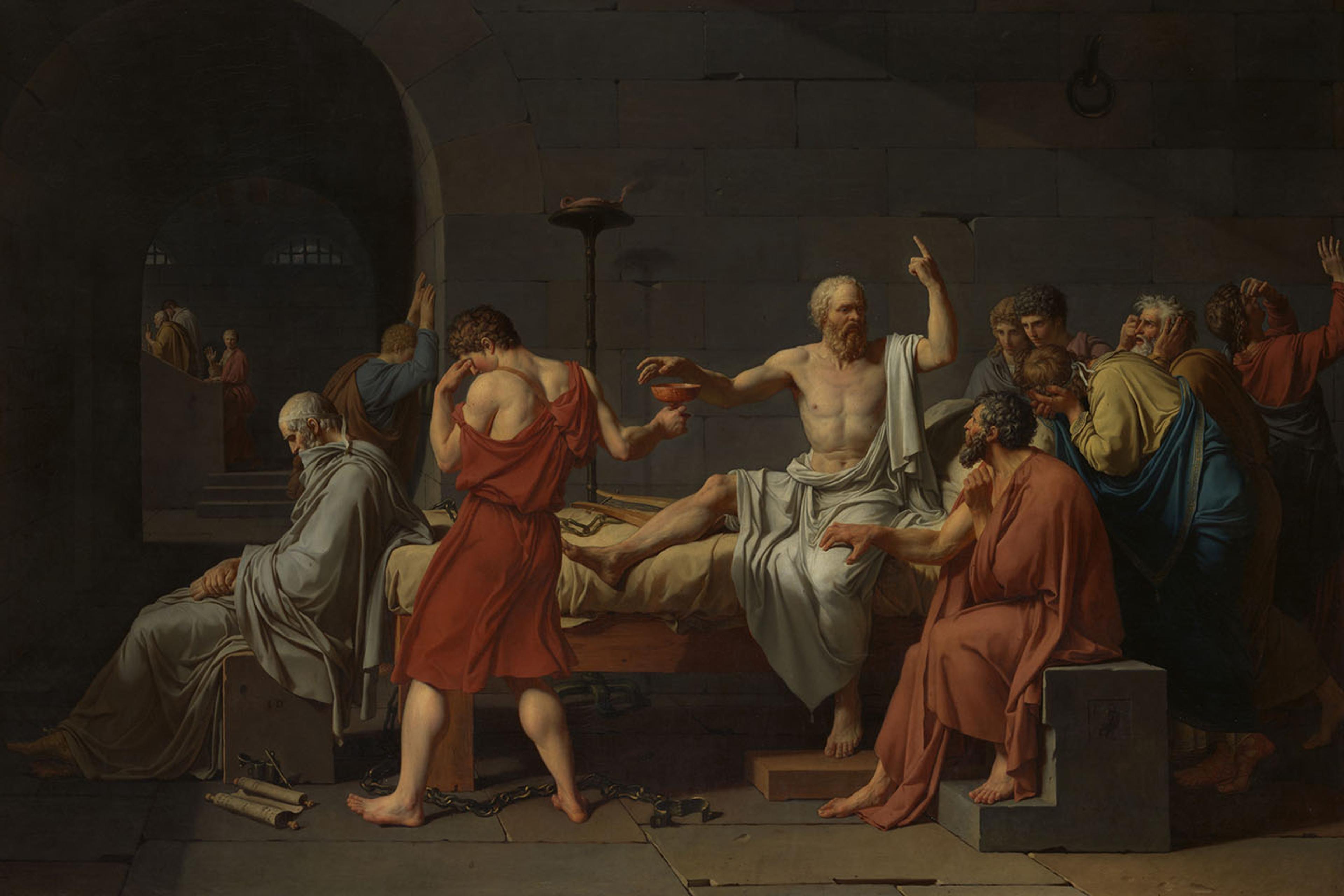 Jacques Louis David's painting "Death of Socrates"