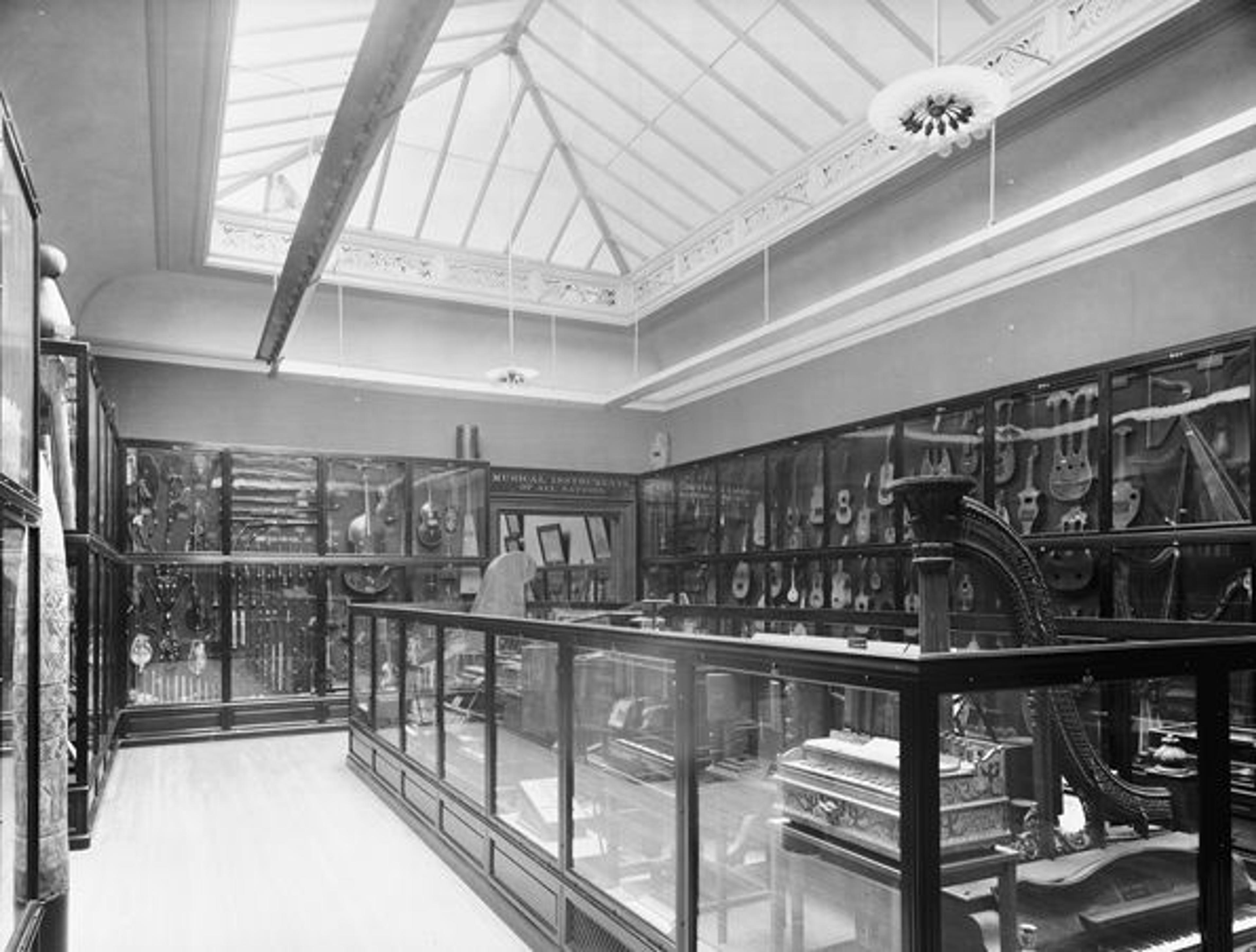 Musical Instruments galleries, as they appeared from 1896 to 1913