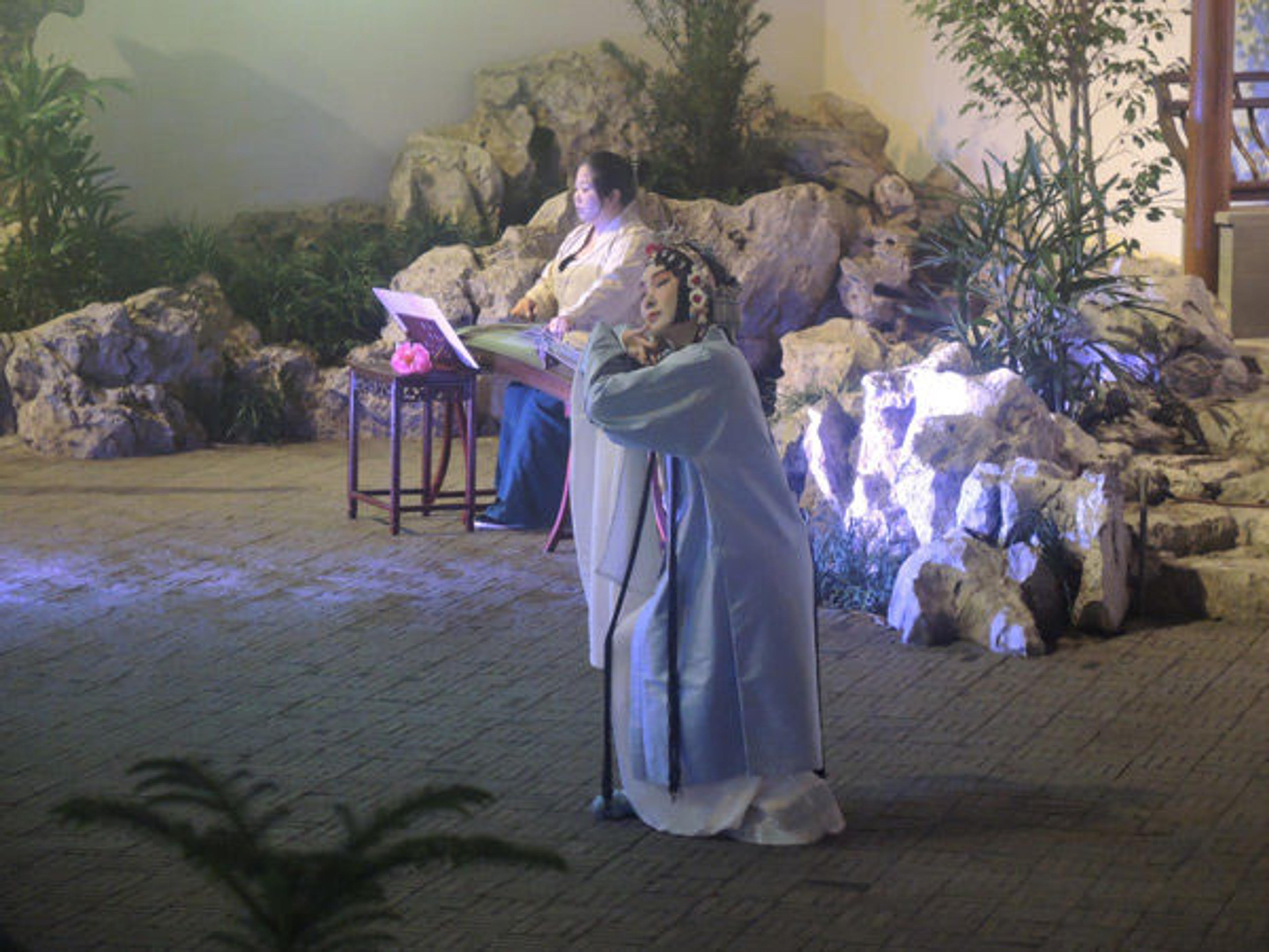 Qian Yi performs in the Astor Chinese Garden Court