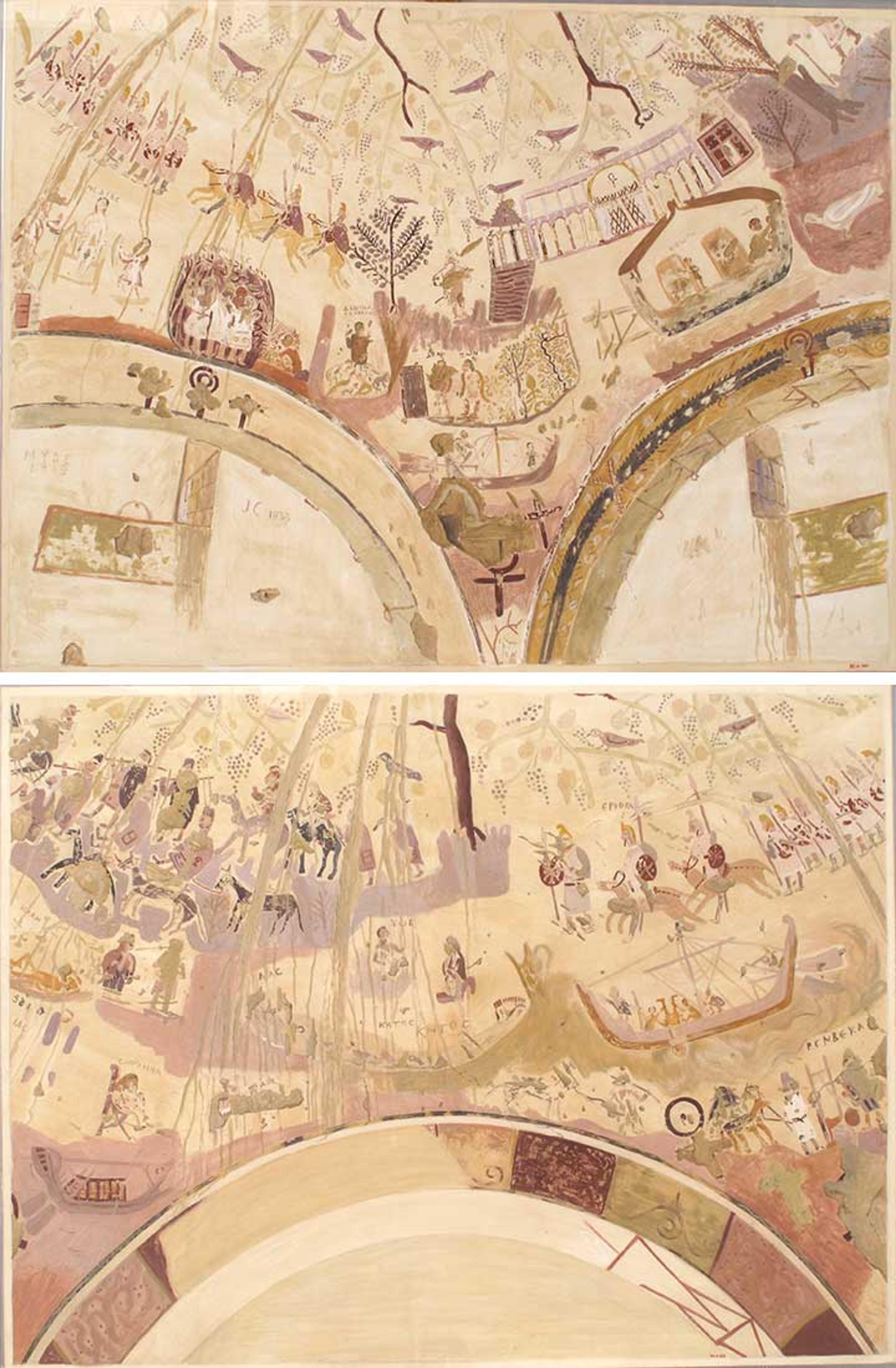 Fascsimiles of the dome paintings of the Chapel of Exodus