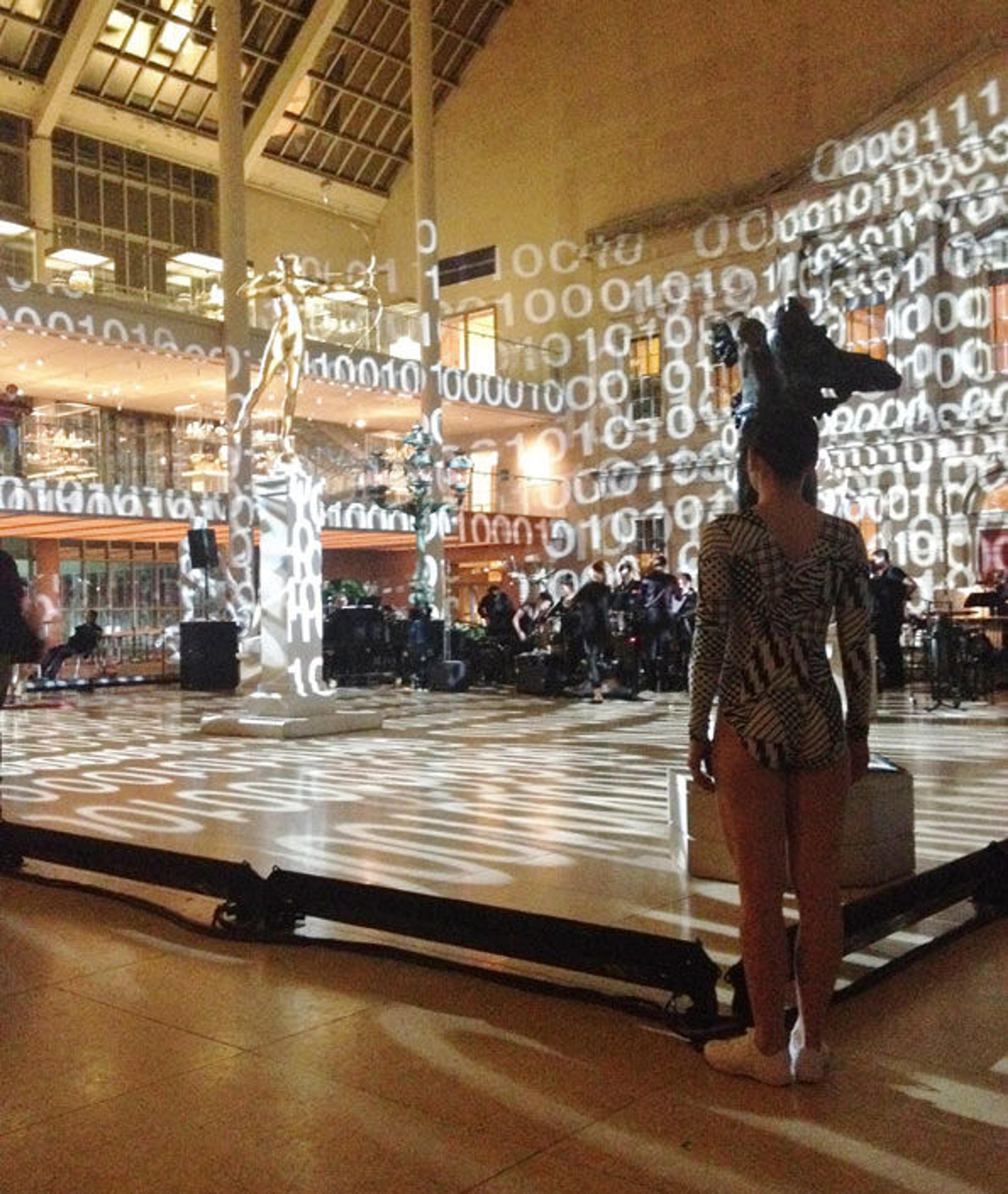 A dancer ready to take the stage during the final dress rehearsal of Twinned. Photo courtesy of Met Museum Presents