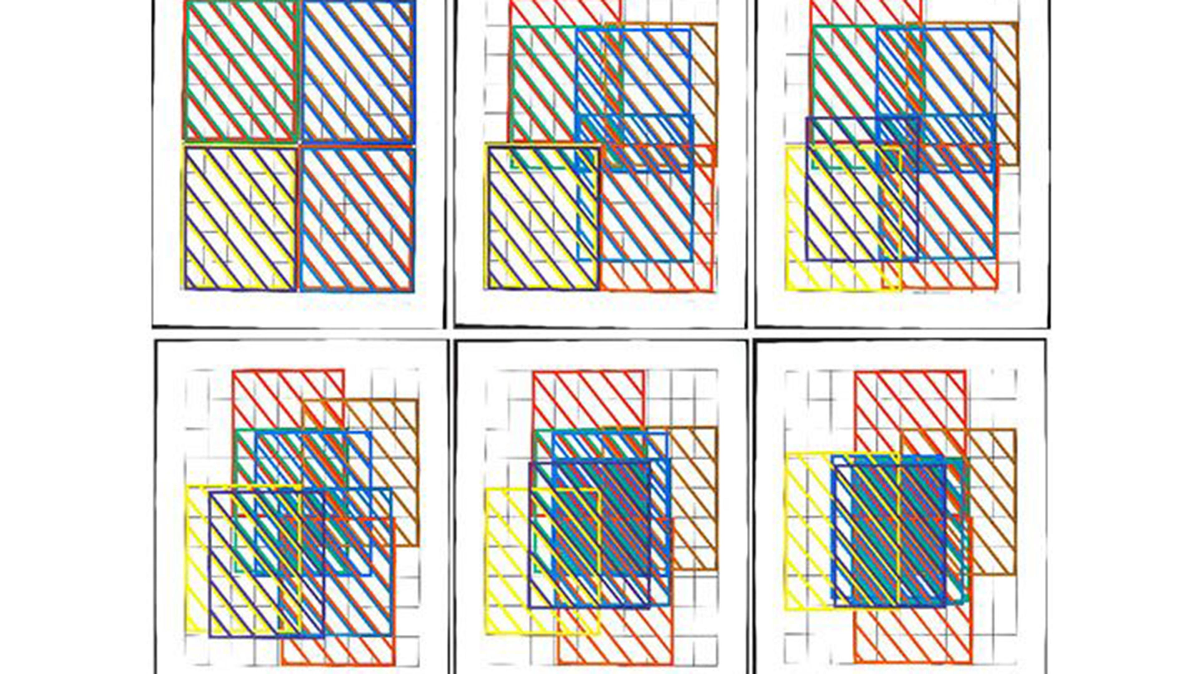 Dora Maurer's "Displacements 1-6"