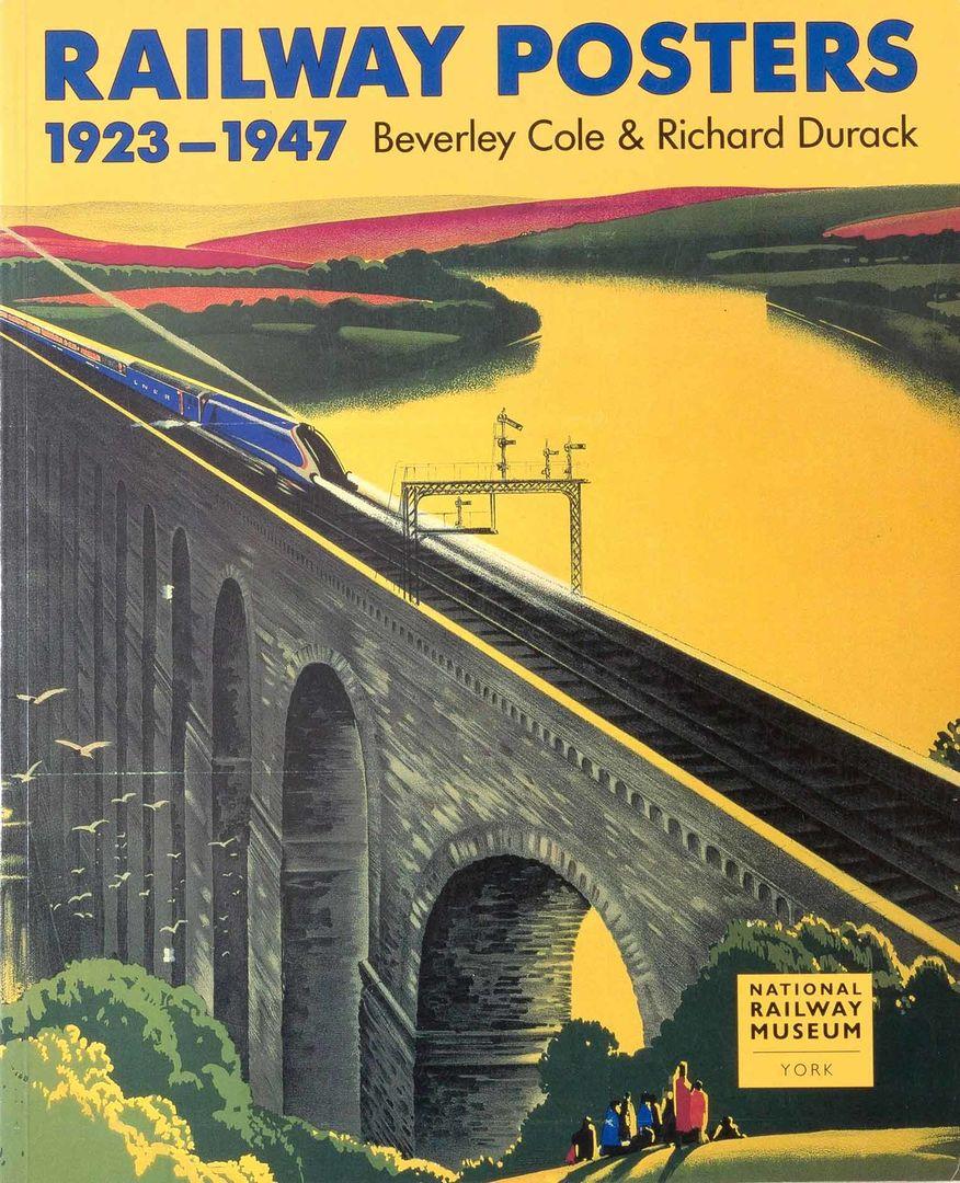 Cover with train crossing a bridge