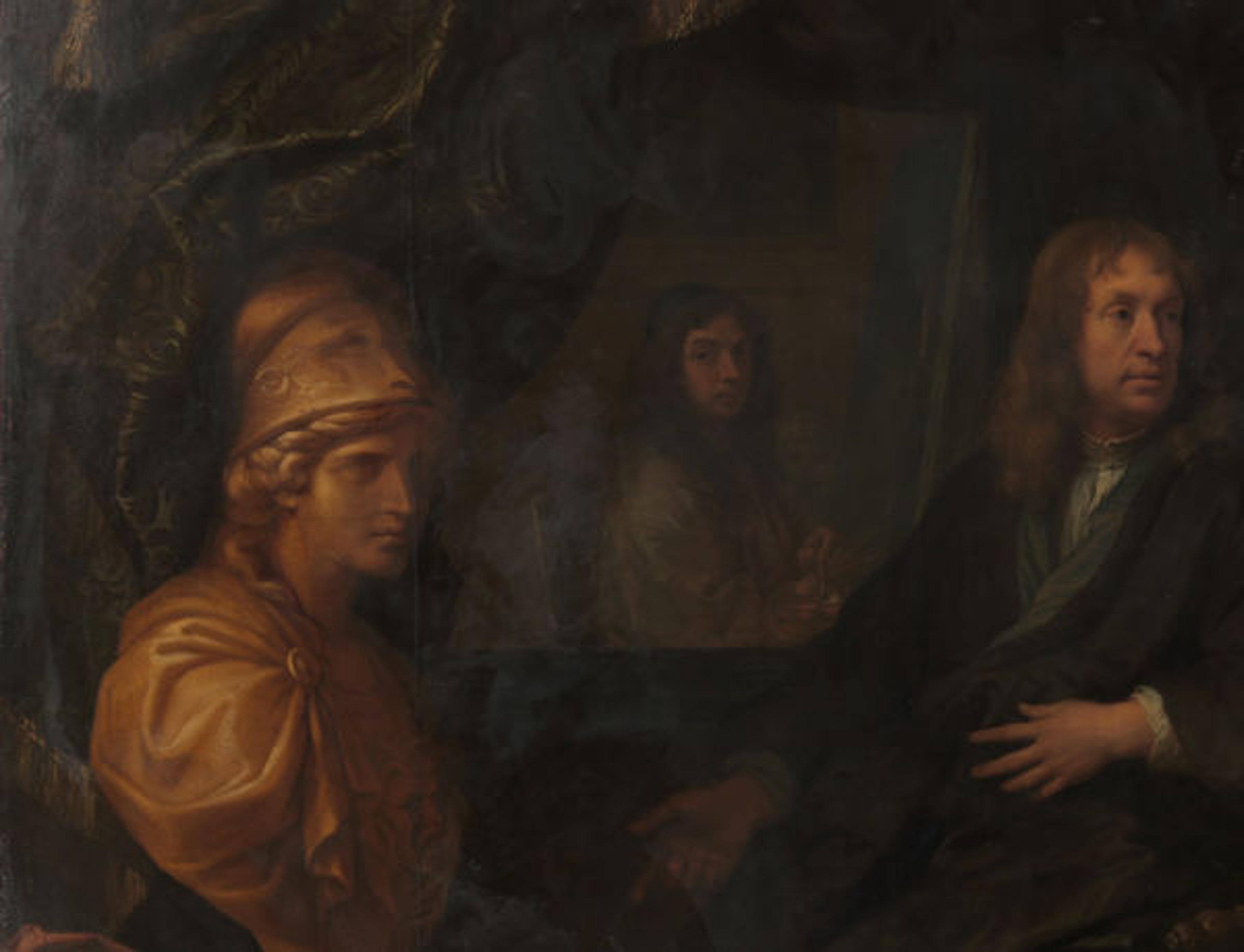 Detail of Le Brun in the mirror
