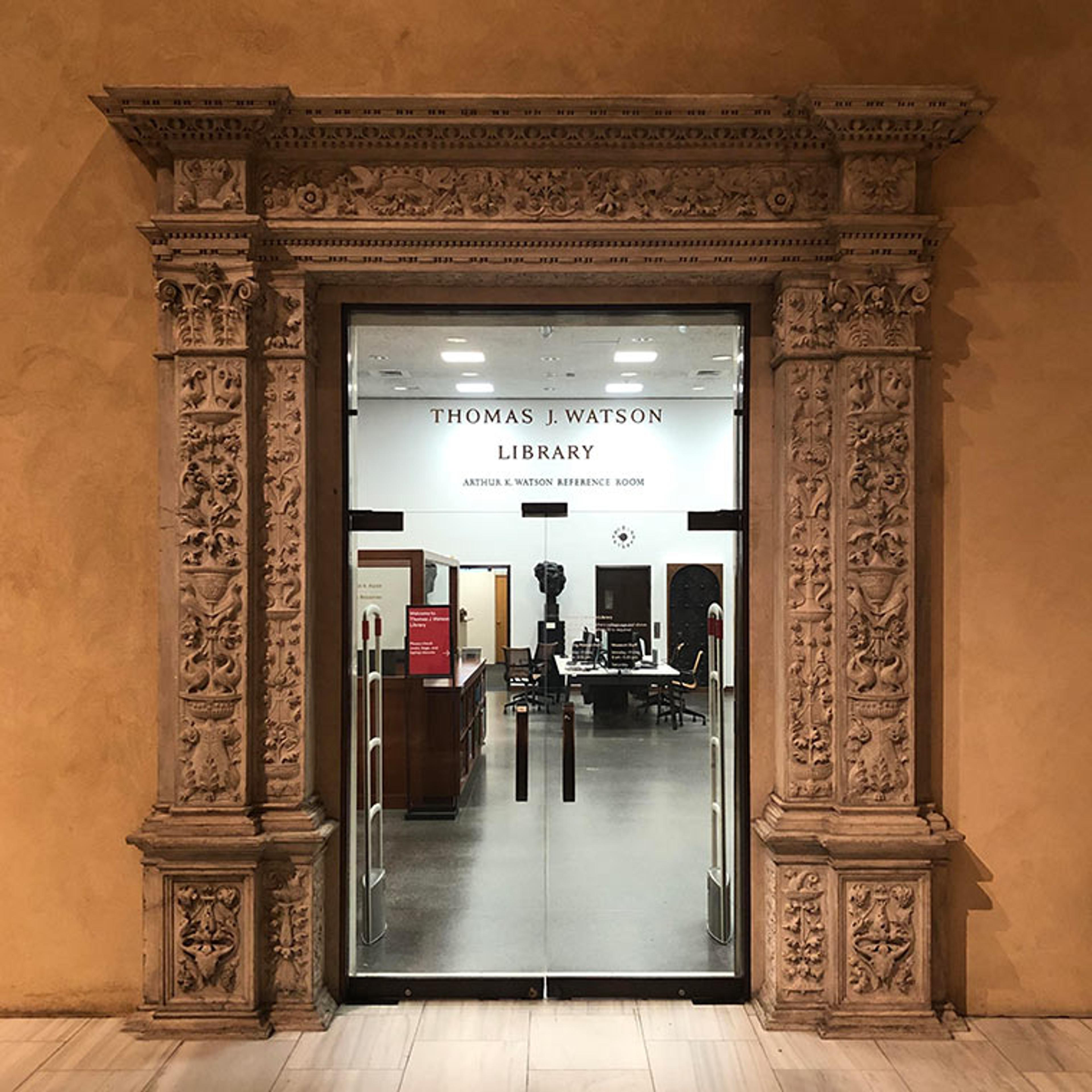 Front doors of Watson Library