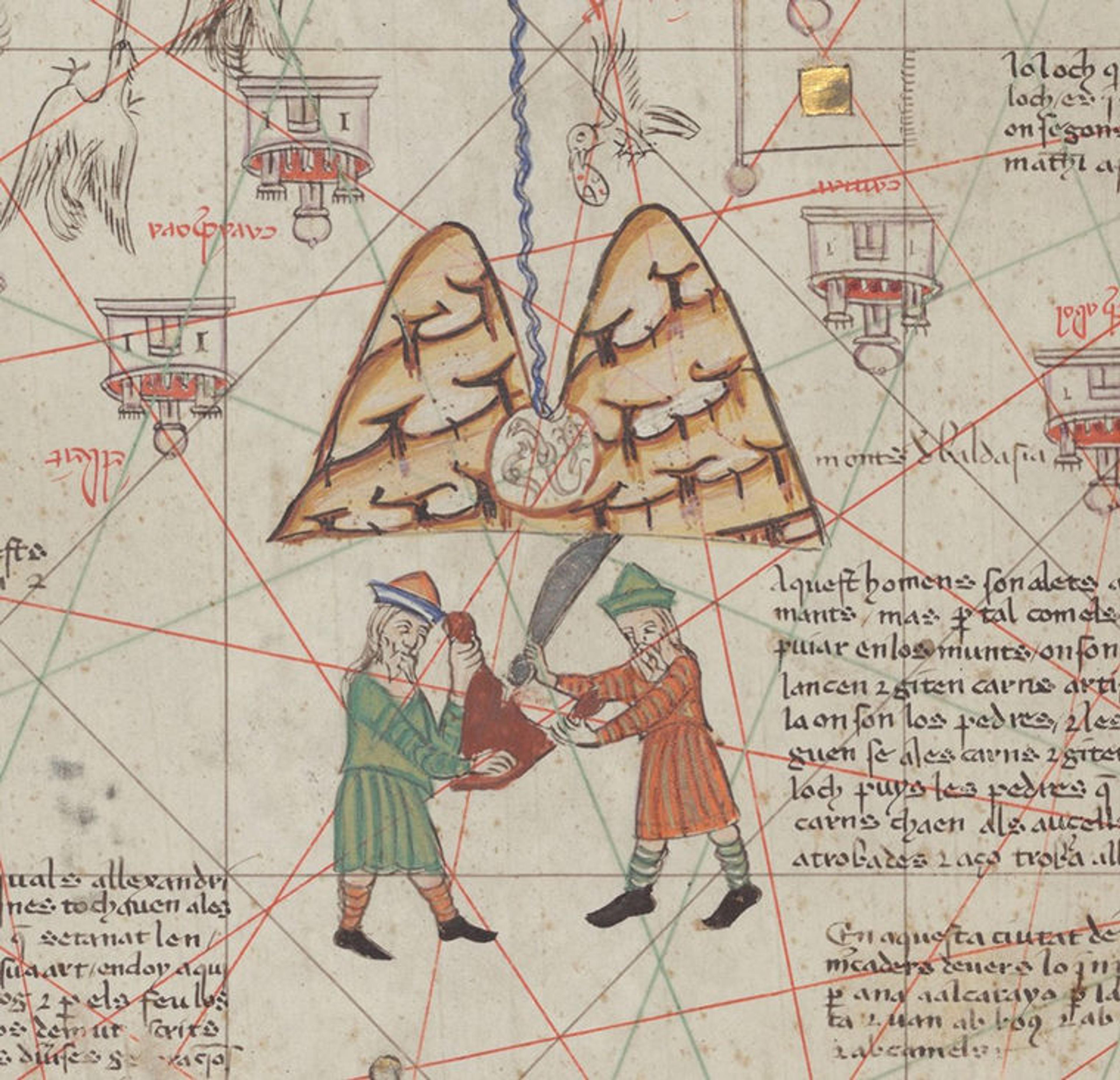 Valley of Diamonds in a medieval atlas