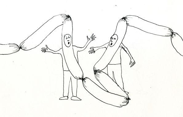 Gloria—A Pig Tale, costume sketches by Doug Fitch