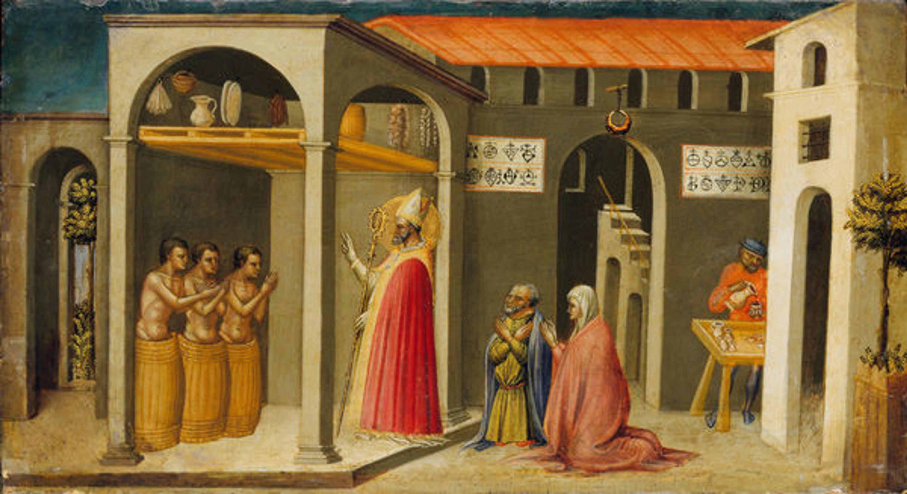 Bicci di Lorenzo (Italian, 1373–1452) | Saint Nicholas Resuscitating Three Youths, 1433–35