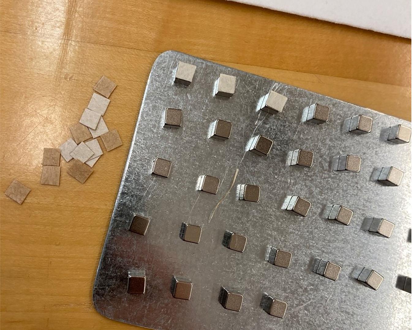 Covering the rare earth magnets with Japanese paper