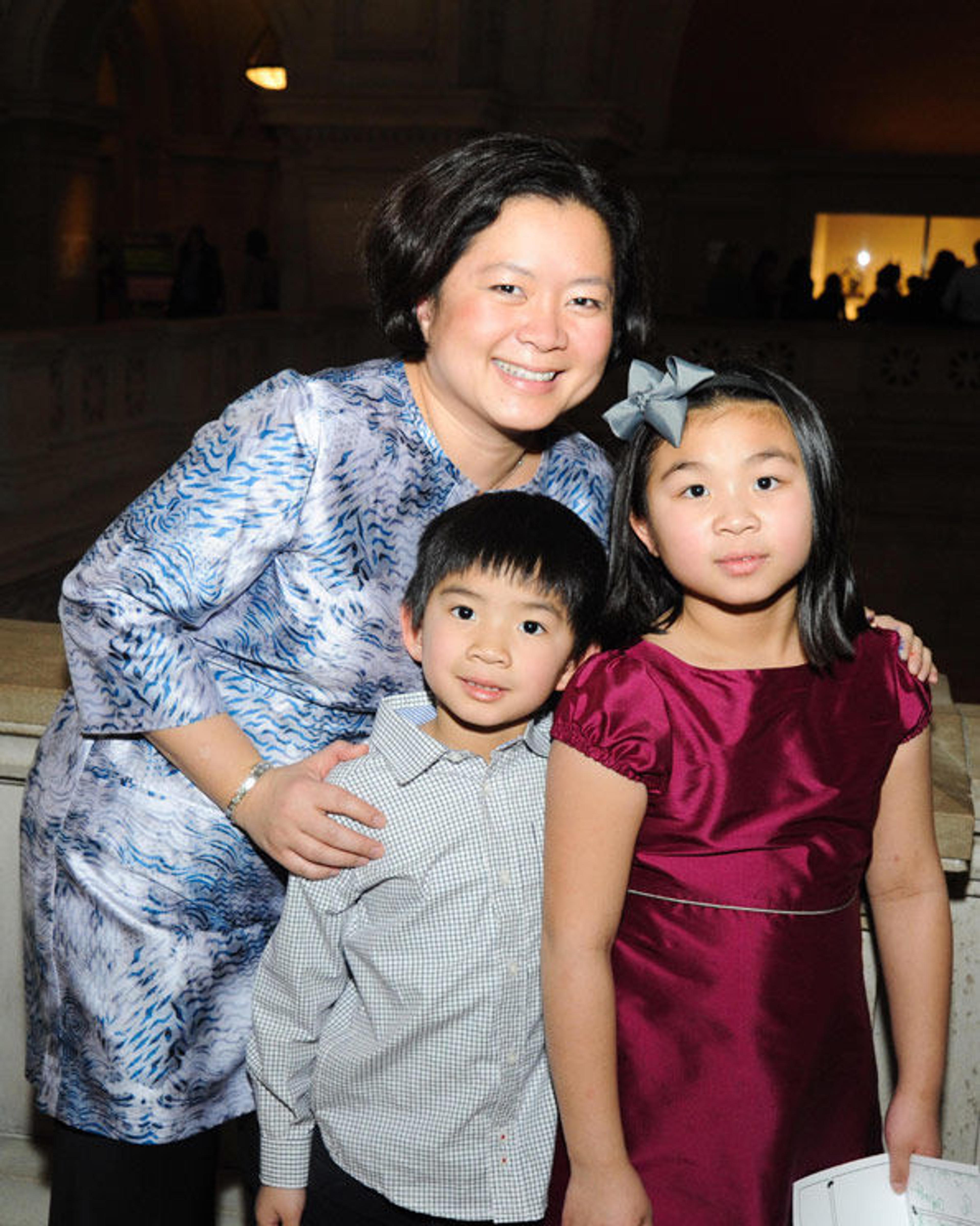 Co-chair Sharon Wee Fu and children
