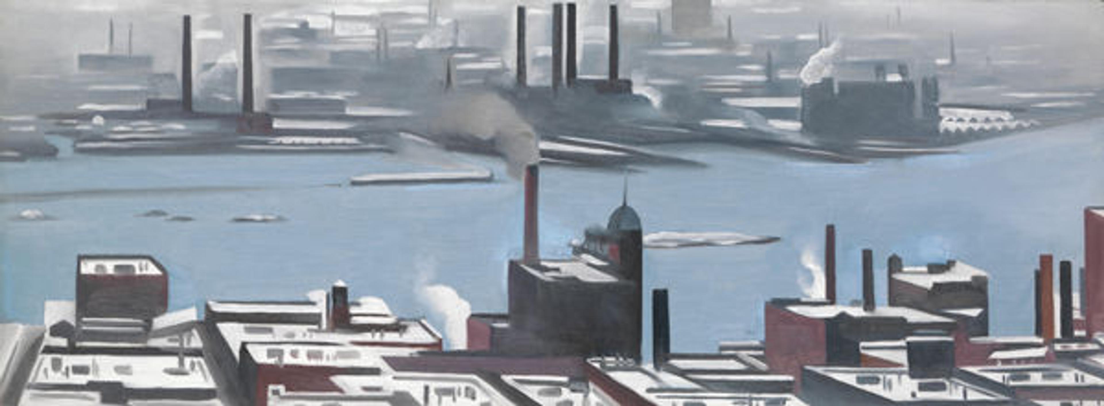 Georgia O'Keeffe (American, 1887–1986). East River from the Shelton Hotel, 1928. Oil on canvas; 12 x 32 in. (30.5 x 81.3 cm). The Metropolitan Museum of Art, New York, Alfred Stieglitz Collection, Bequest of Georgia O'Keeffe, 1986 (1987.377.3)