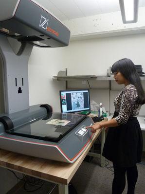 Staff using the scanner