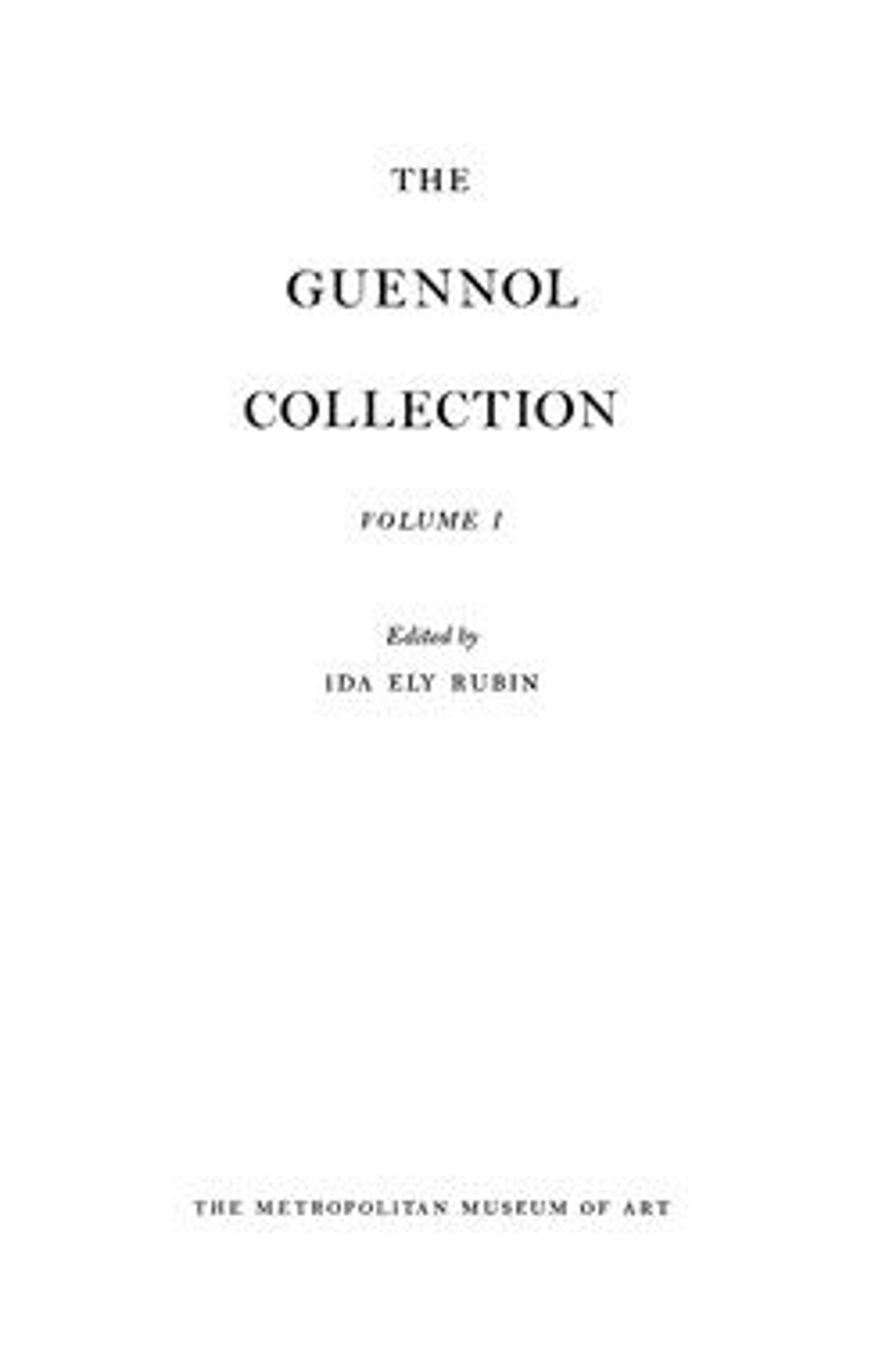 The Guennol Collection Vol. 1