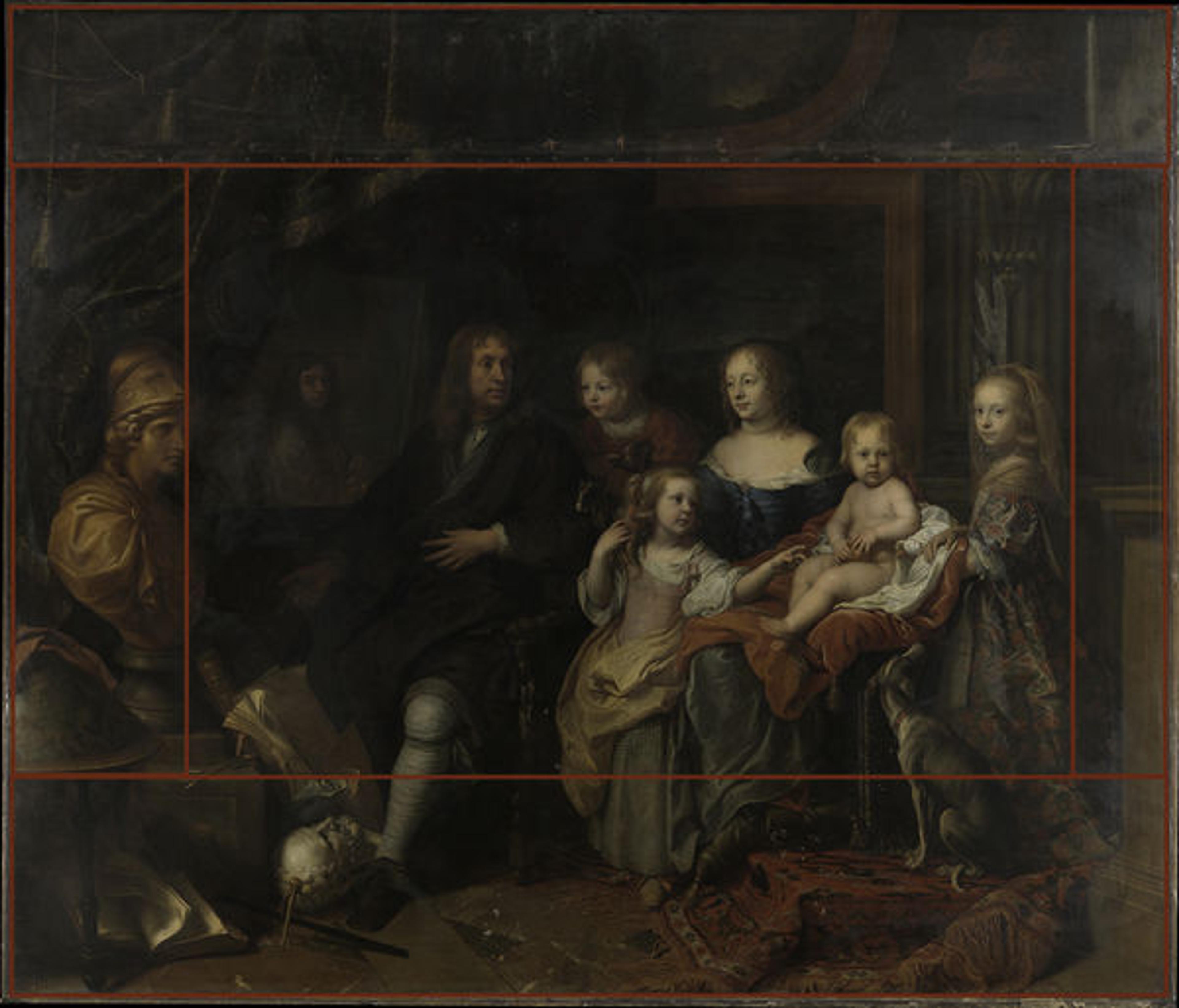 Charles Le Brun (French, 1619–1690) | Everhard Jabach (1618–1695) and His Family | 2014.250; approximate location of canvas seams