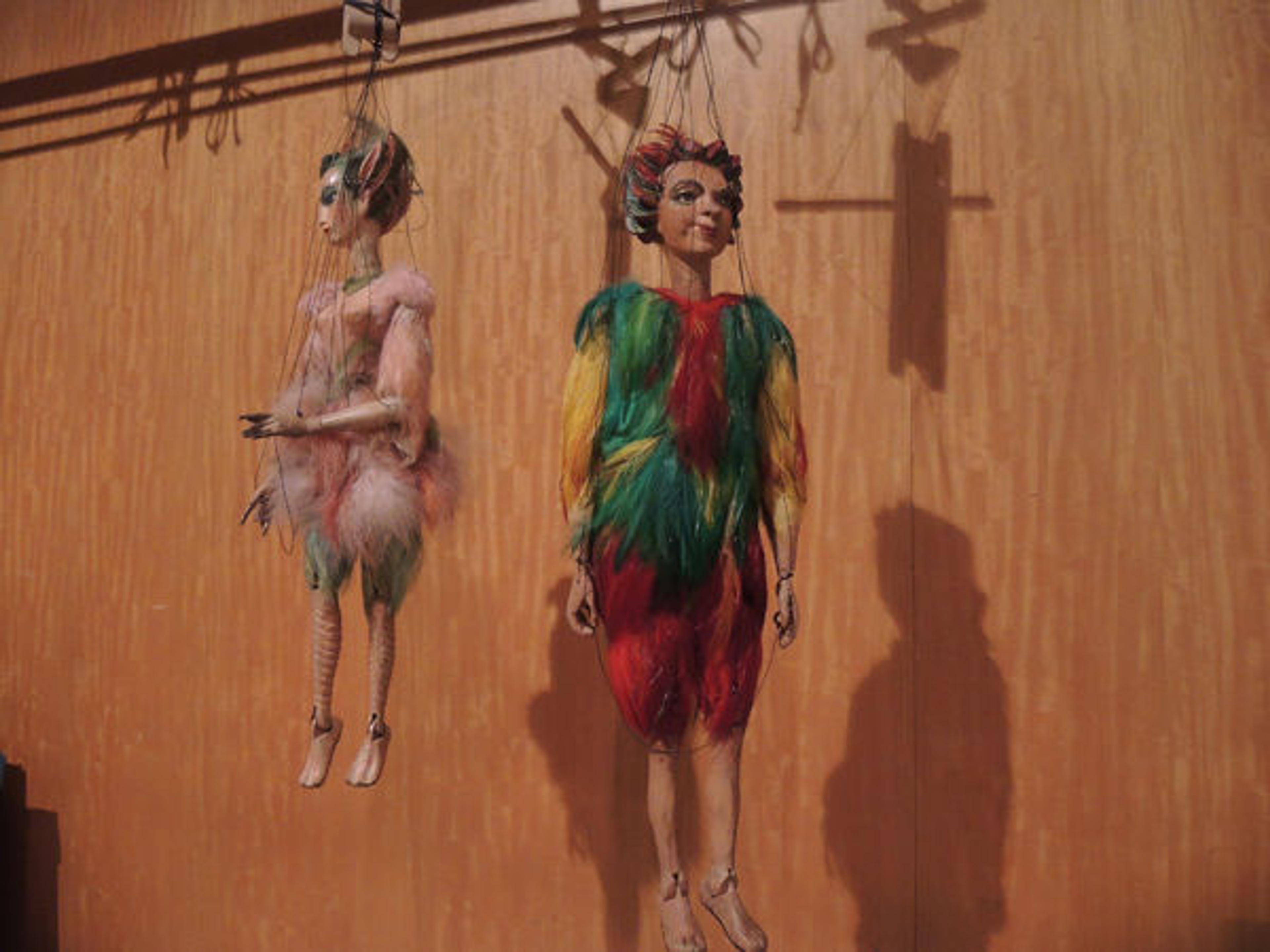 The marionettes backstage. Photo courtesy of Met Museum Presents