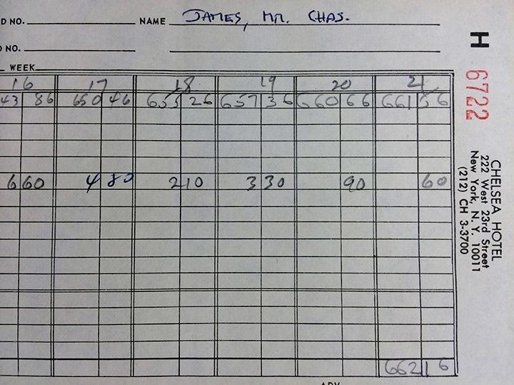 Rent invoice Charles James