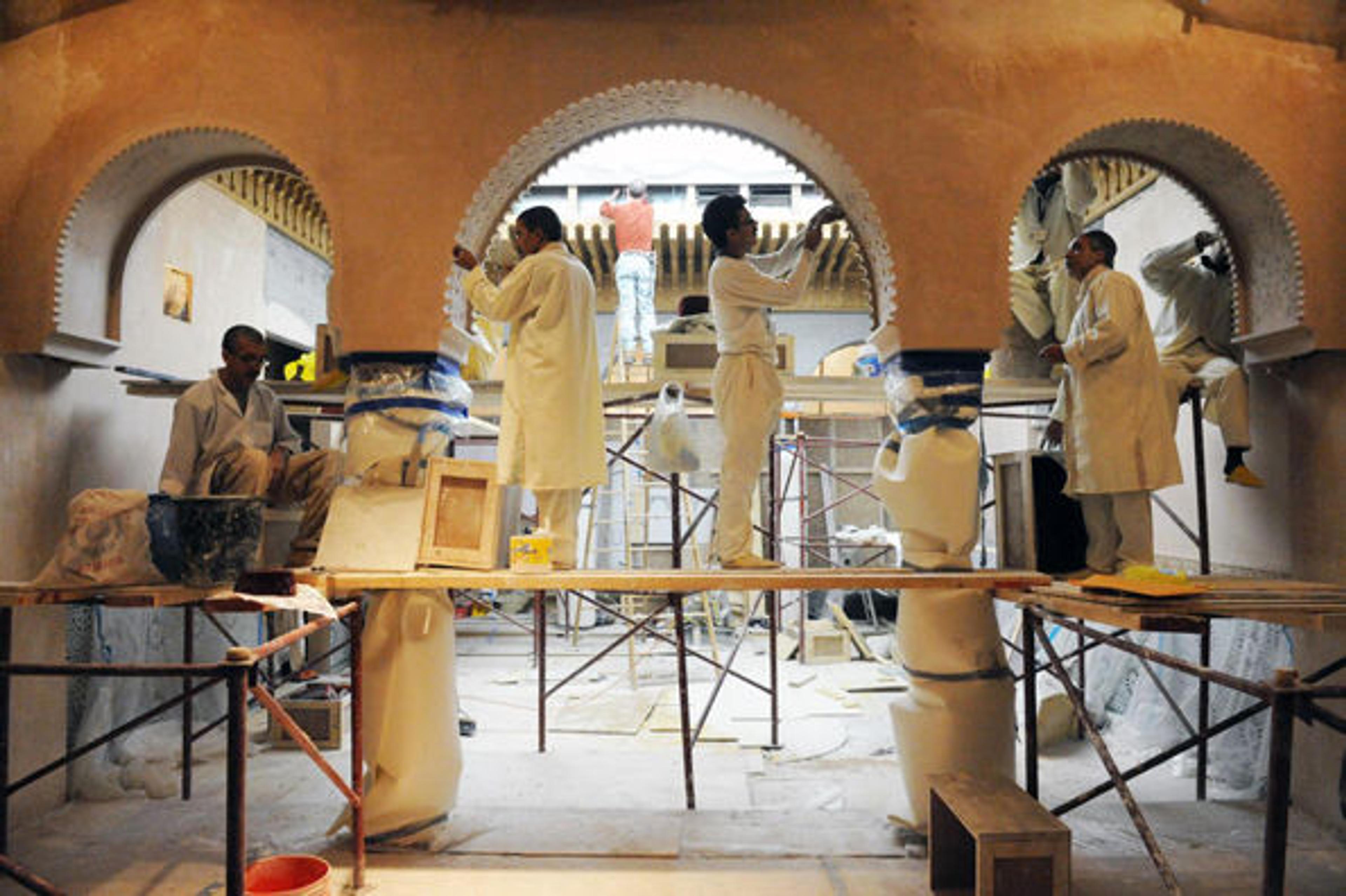 Craftsmen Working in the Moroccan Court