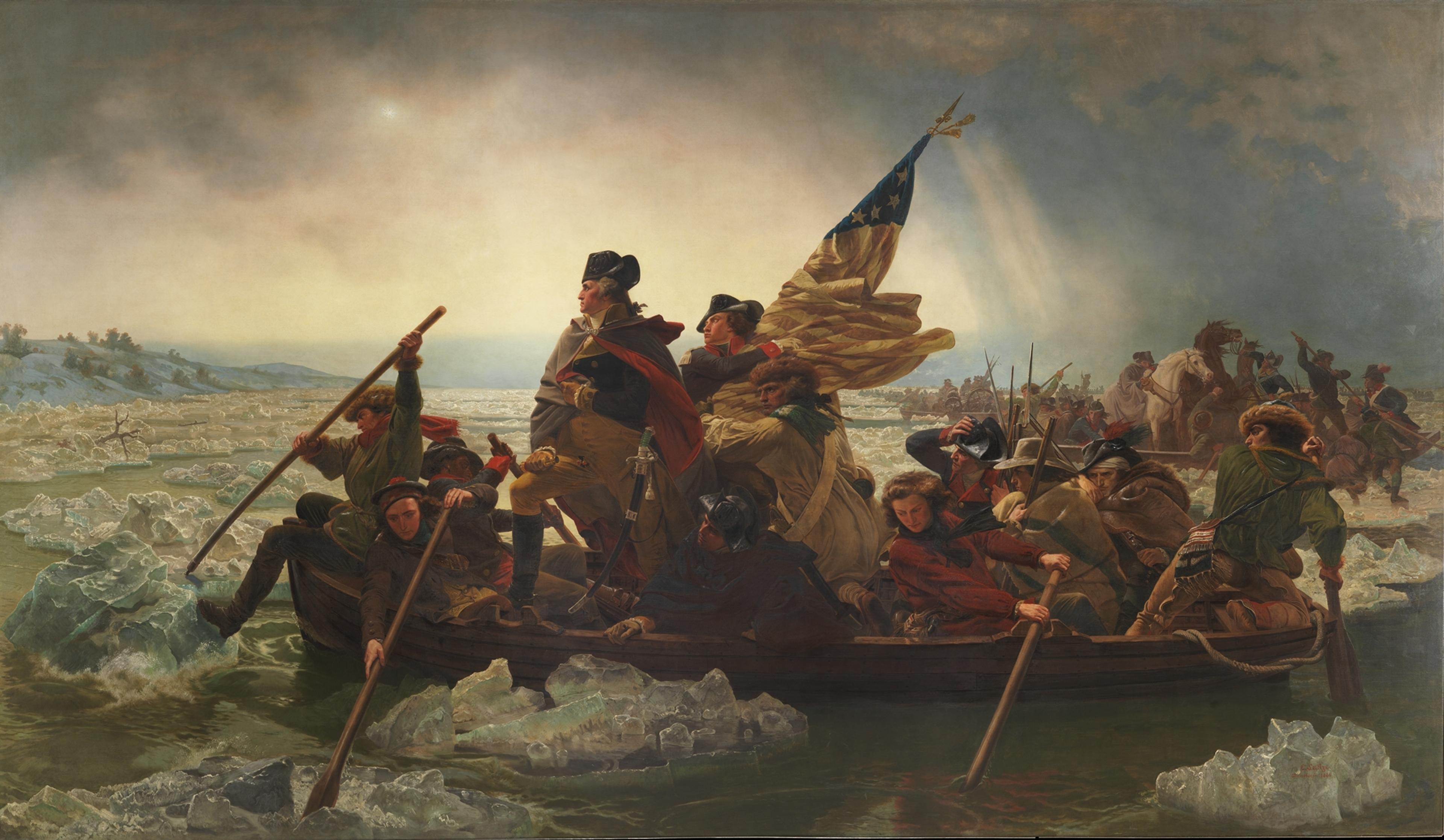 Washington Crossing the Delaware, a painting by artist Emanuel Leutze.
