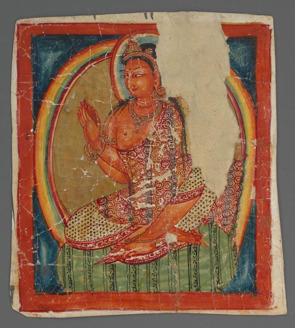 Digital reconstruction - Neutral tone matching the tone of the paper support