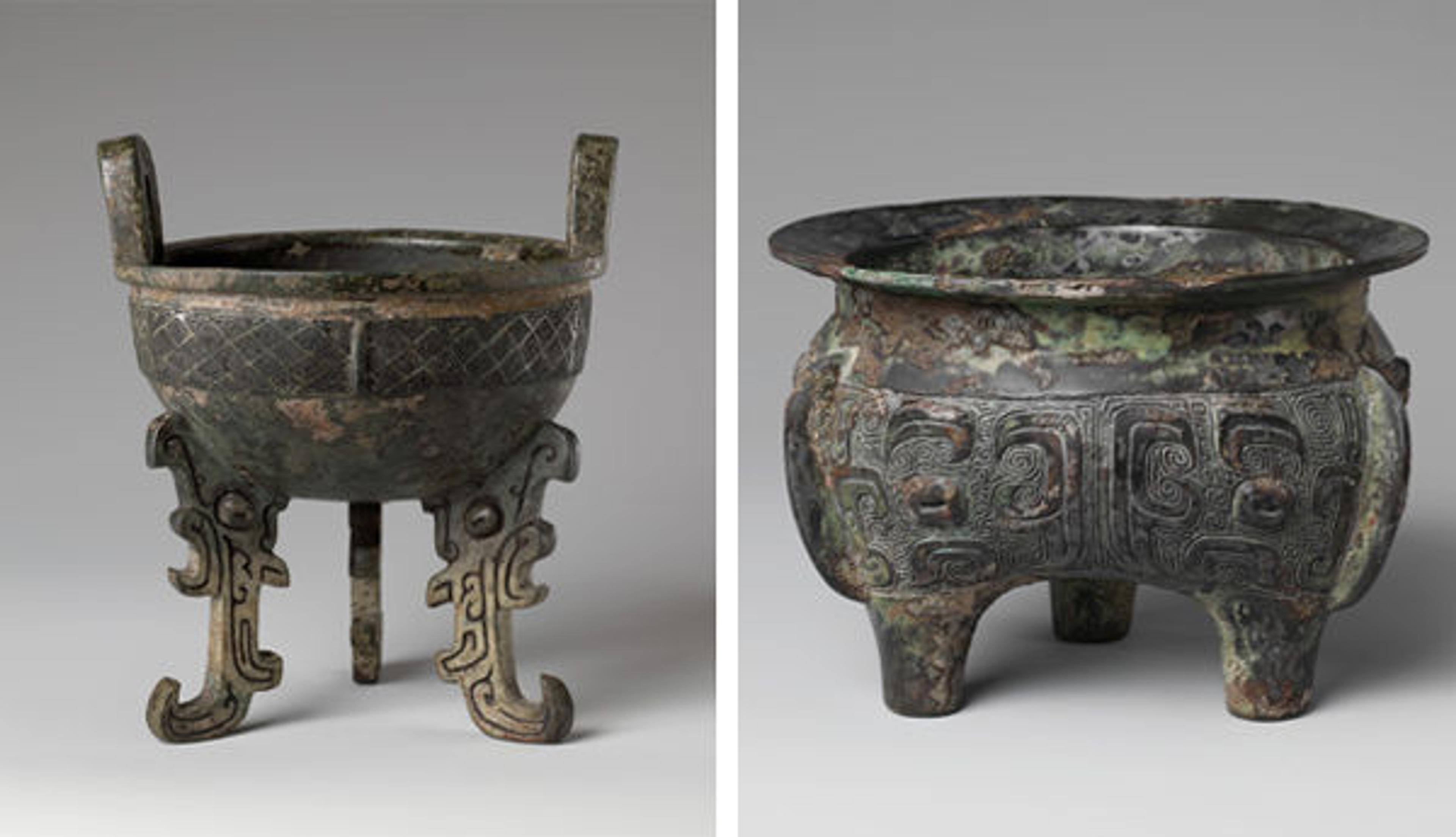 Two Ritual Tripod Cauldrons