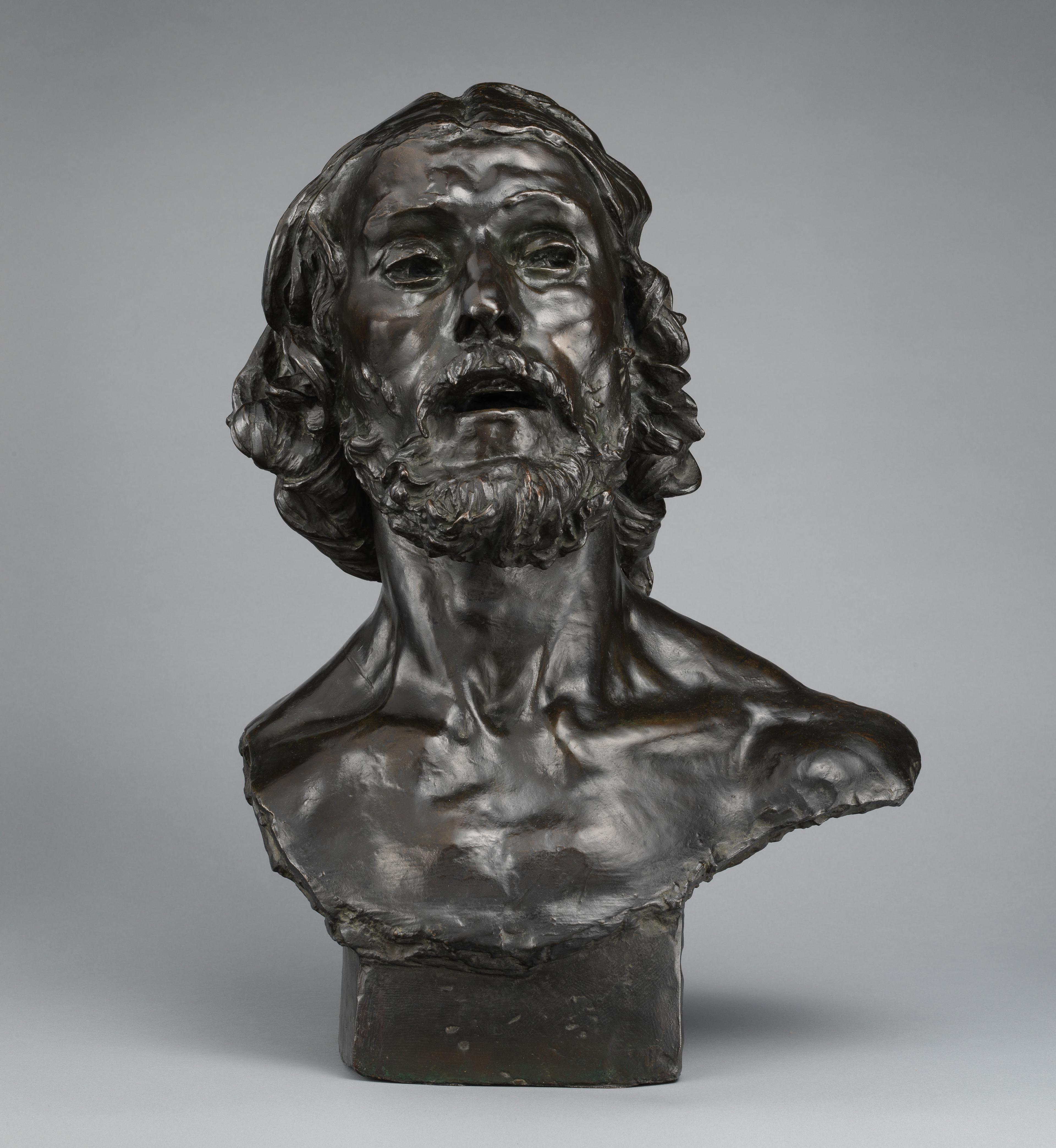 Bronze bust of St. John the Baptist by Auguste Rodin.