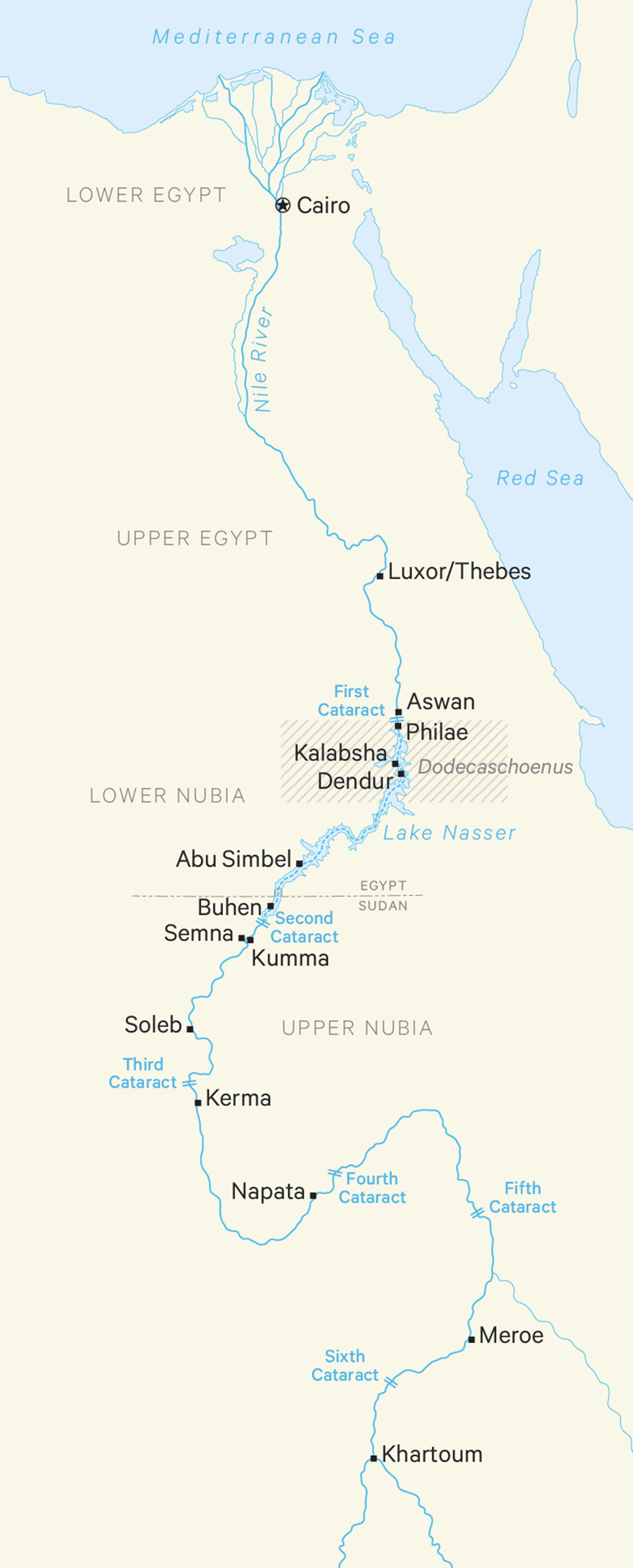Map of Egypt and Nubia by Sara Chen