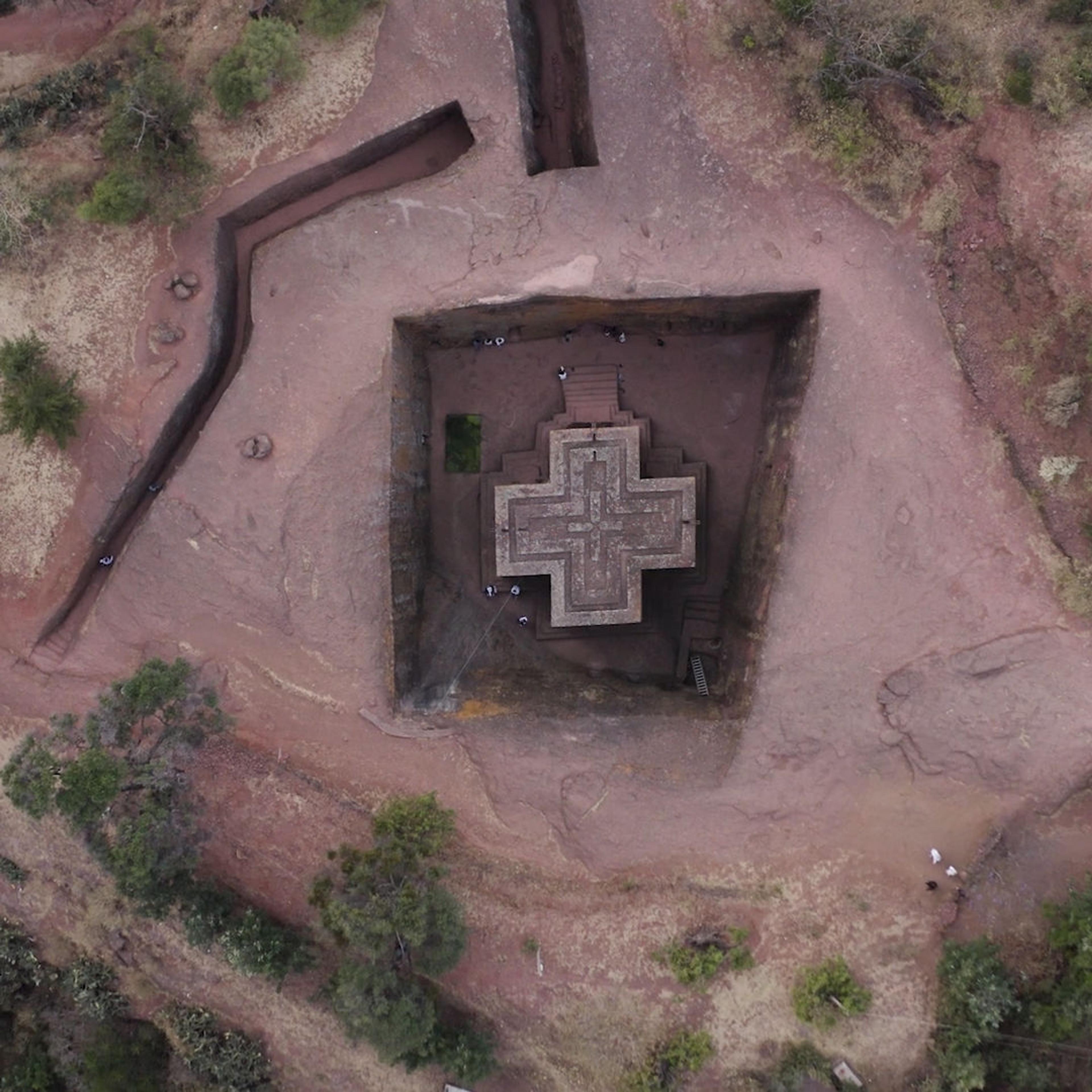 Aerial view of a World Monuments Fund site.