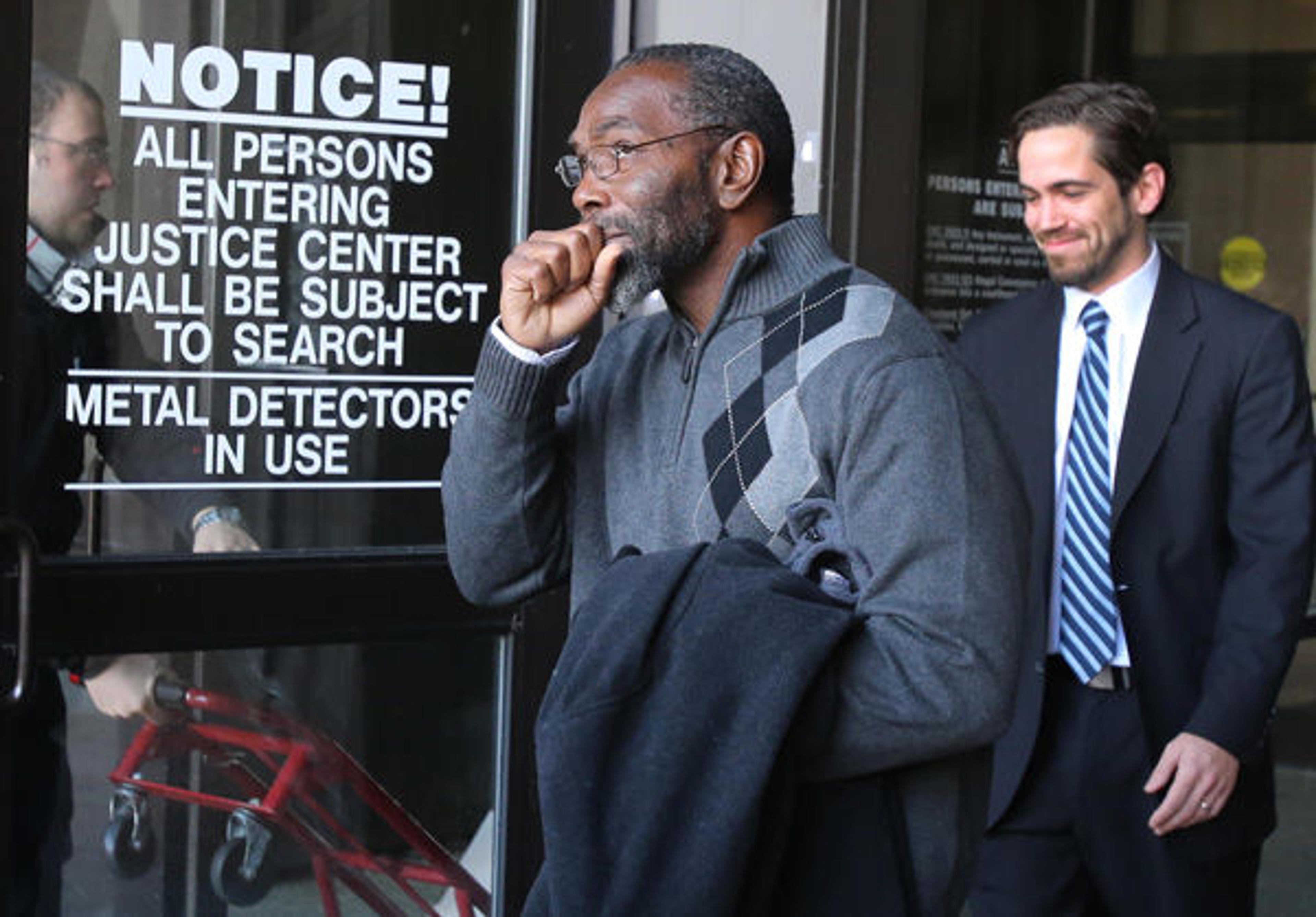 Ricky Jackson's release from prison, November 2014. Photo by John Kuntz, Cleveland Plain Dealer