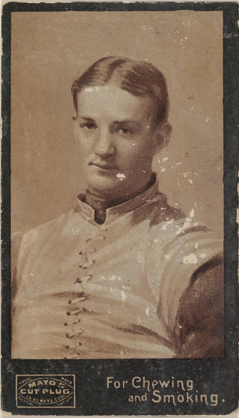 1894 football card featuring Harvard University player John Dunlop