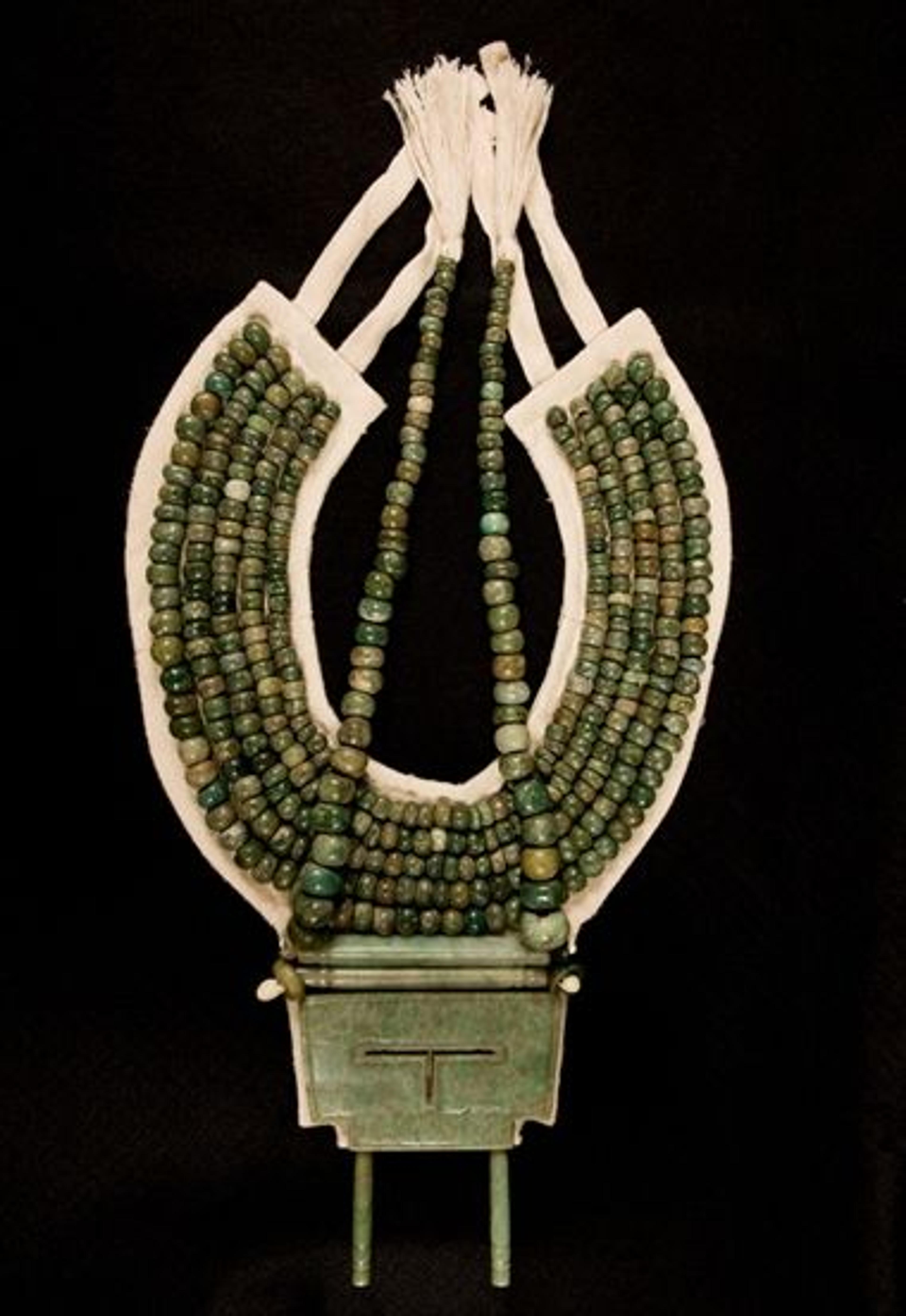 Ancient Maya collar and pectoral made of jadeite