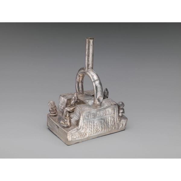 Cover Image for 1648. Stirrup-spout bottle with palace scene, Chimú artist(s)