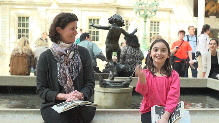 Gif of Abby making a wish.