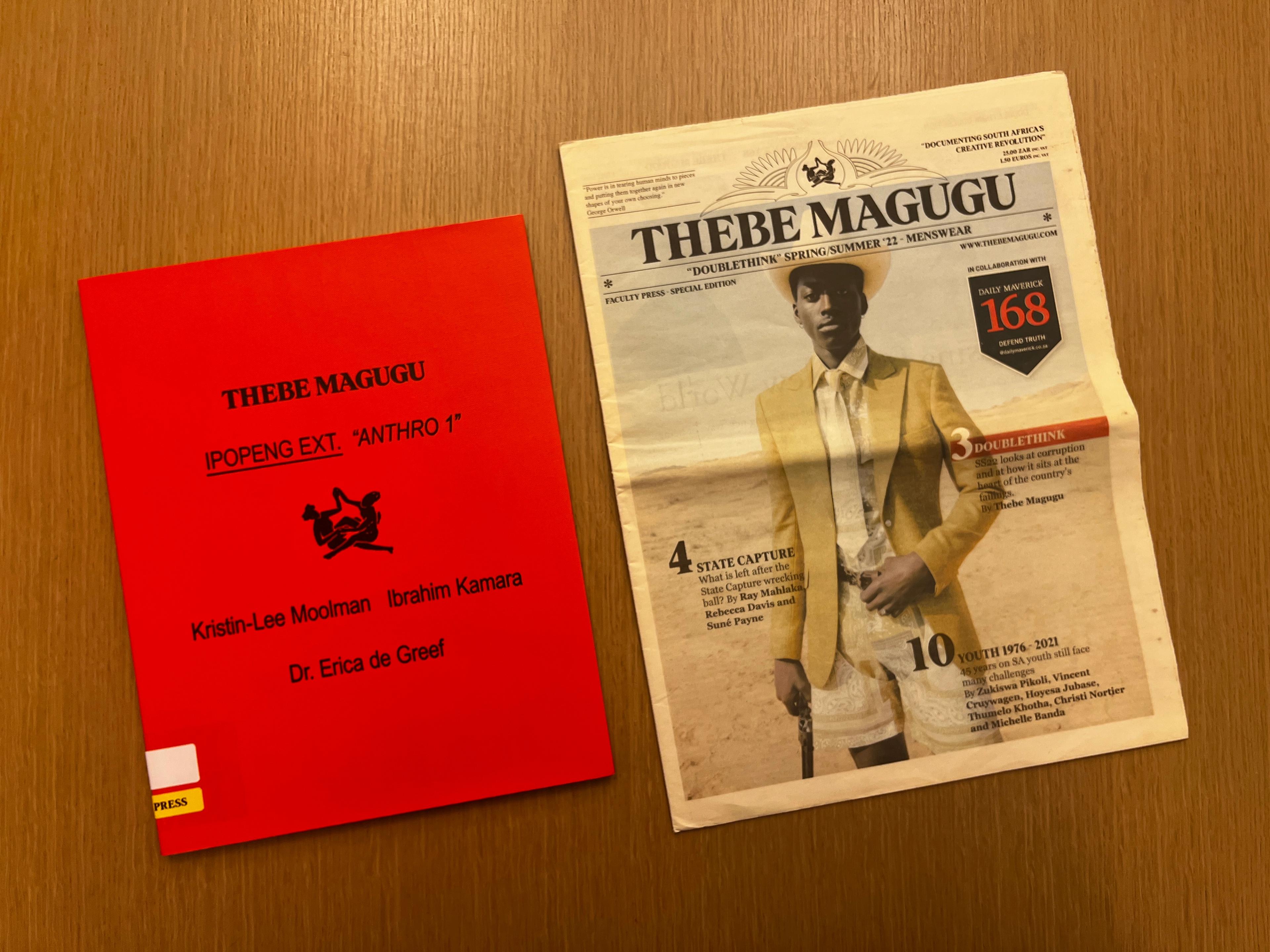 Red cover and newspaper-like cover