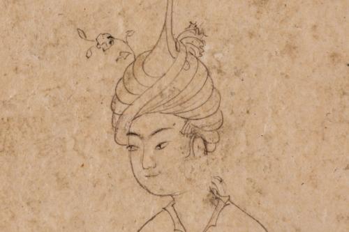 Image for The economy of this Persian pen drawing wouldn't be possible without calligraphy