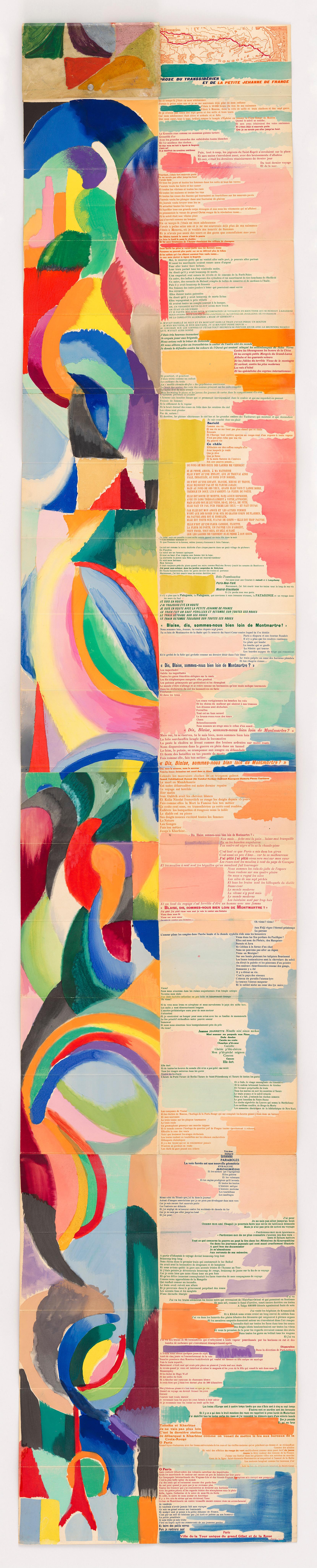 Image of Sonia Delaunay, La Prose du Transsibérien et de la petite Jehanne de France, 1914.