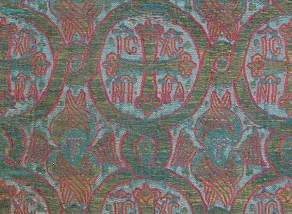 Silk textile with seraphim and crosses (detail), 16th–17th century. Turkey, Istanbul or Bursa. Islamic. Silk and metal-wrapped threads; lampas weave; H. 21 1/8 in. (53.7 cm), W. 24 5/8 in. (62.5 cm). The Metropolitan Museum of Art, New York, Rogers Fund, 1917 (17.22.2a–d)