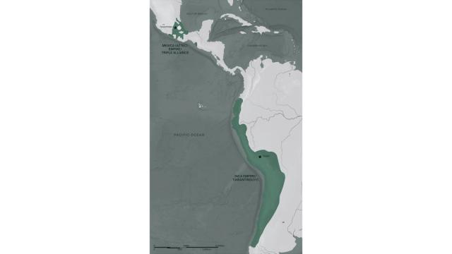 Map of the Pacific coast of Central and South America