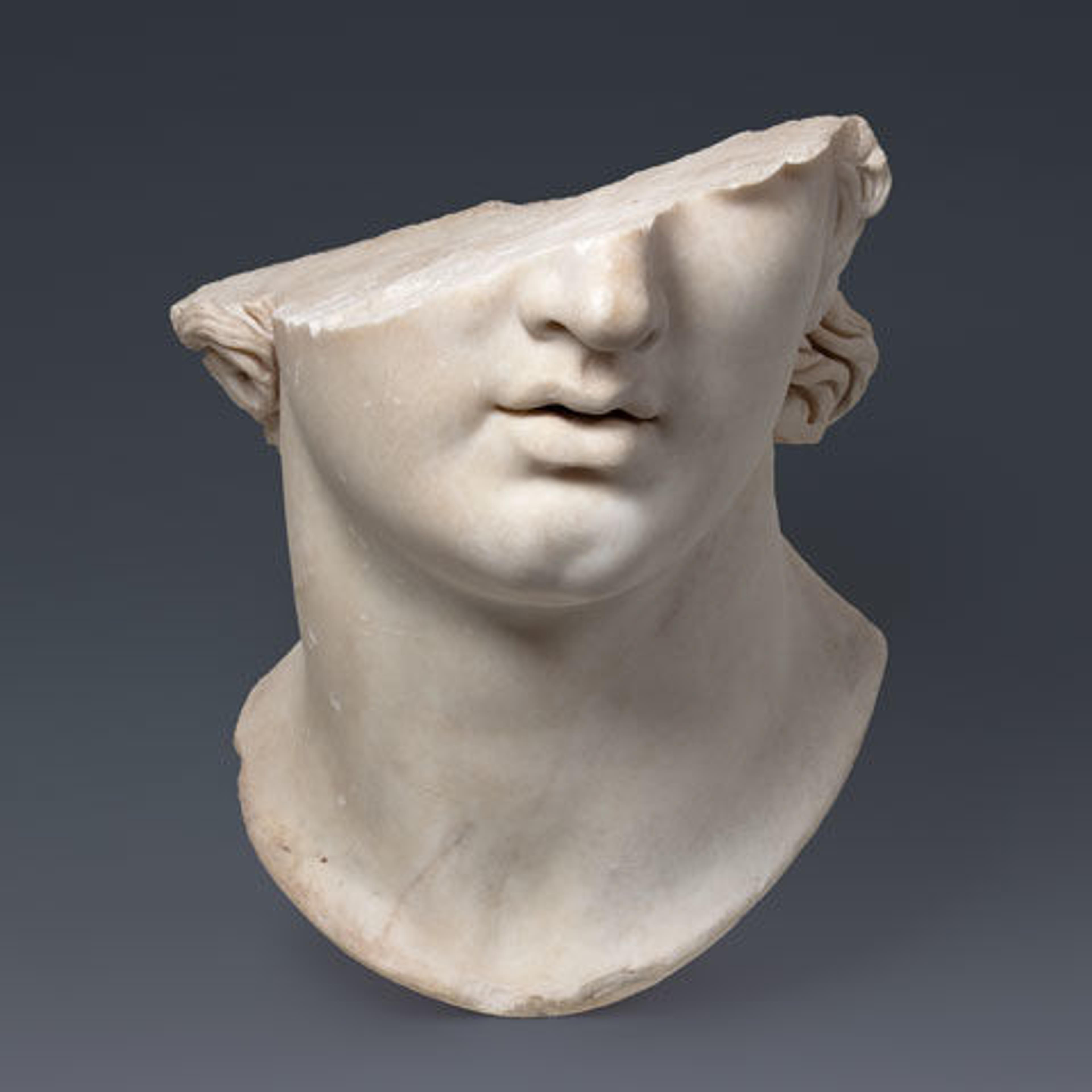 Fragmentary colossal head of a youth