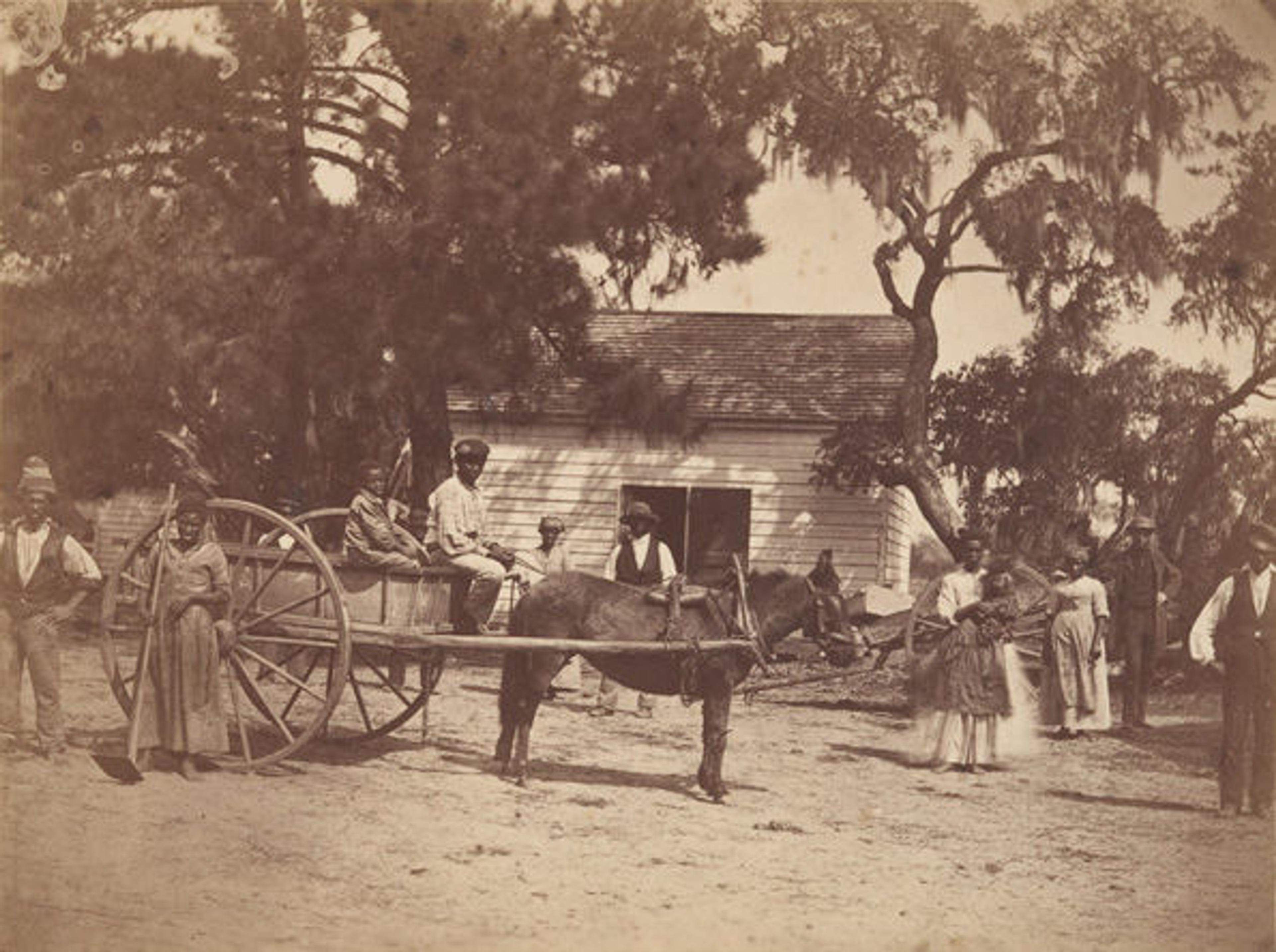 Henry P. Moore (American, 1833–1911) | Negroes (Gwine to de Field), Hopkinson's Plantation, Edisto Island, South Carolina | 2005.100.1137