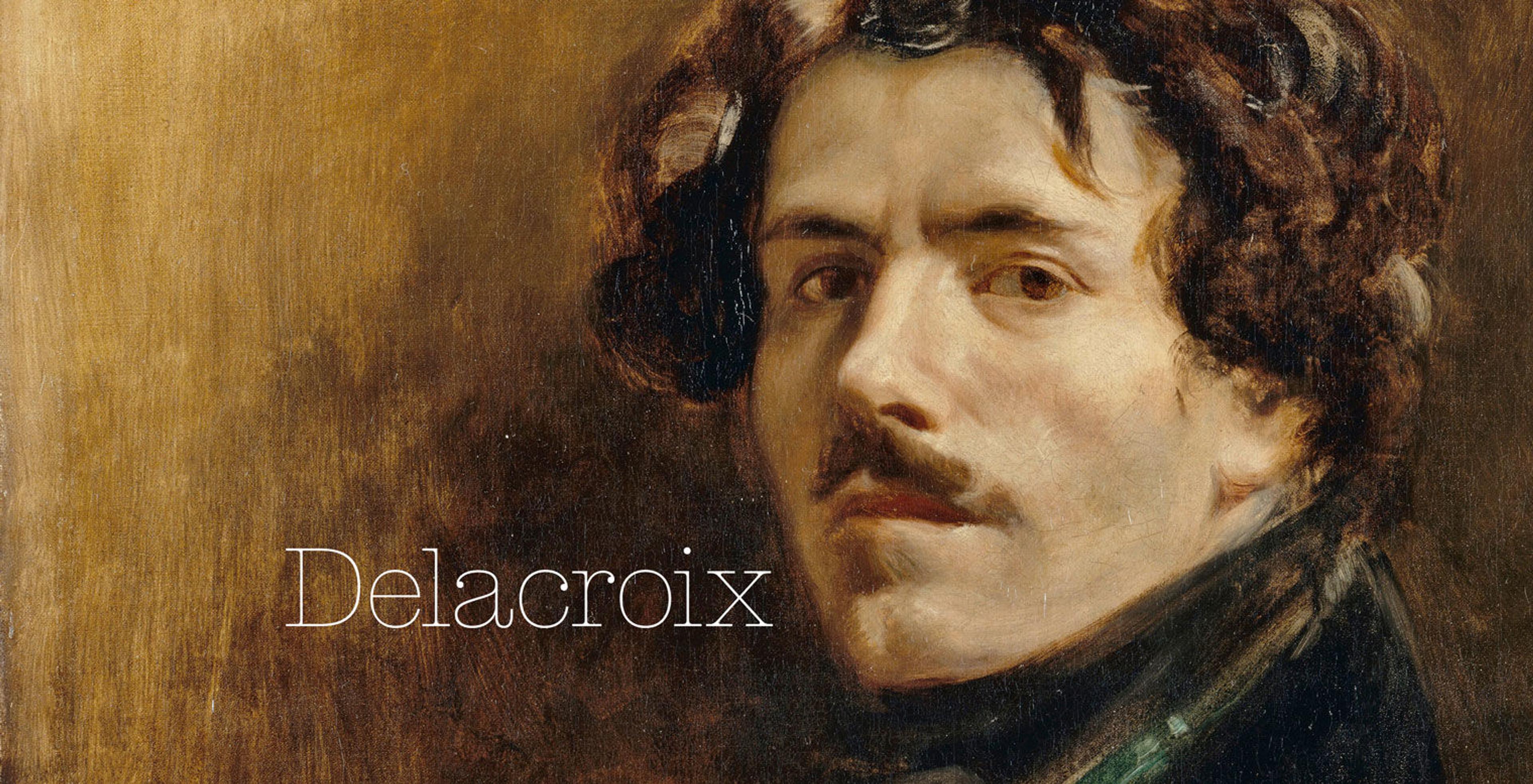 Delacroix | Detail view of a self-portrait by Eugene Delacroix