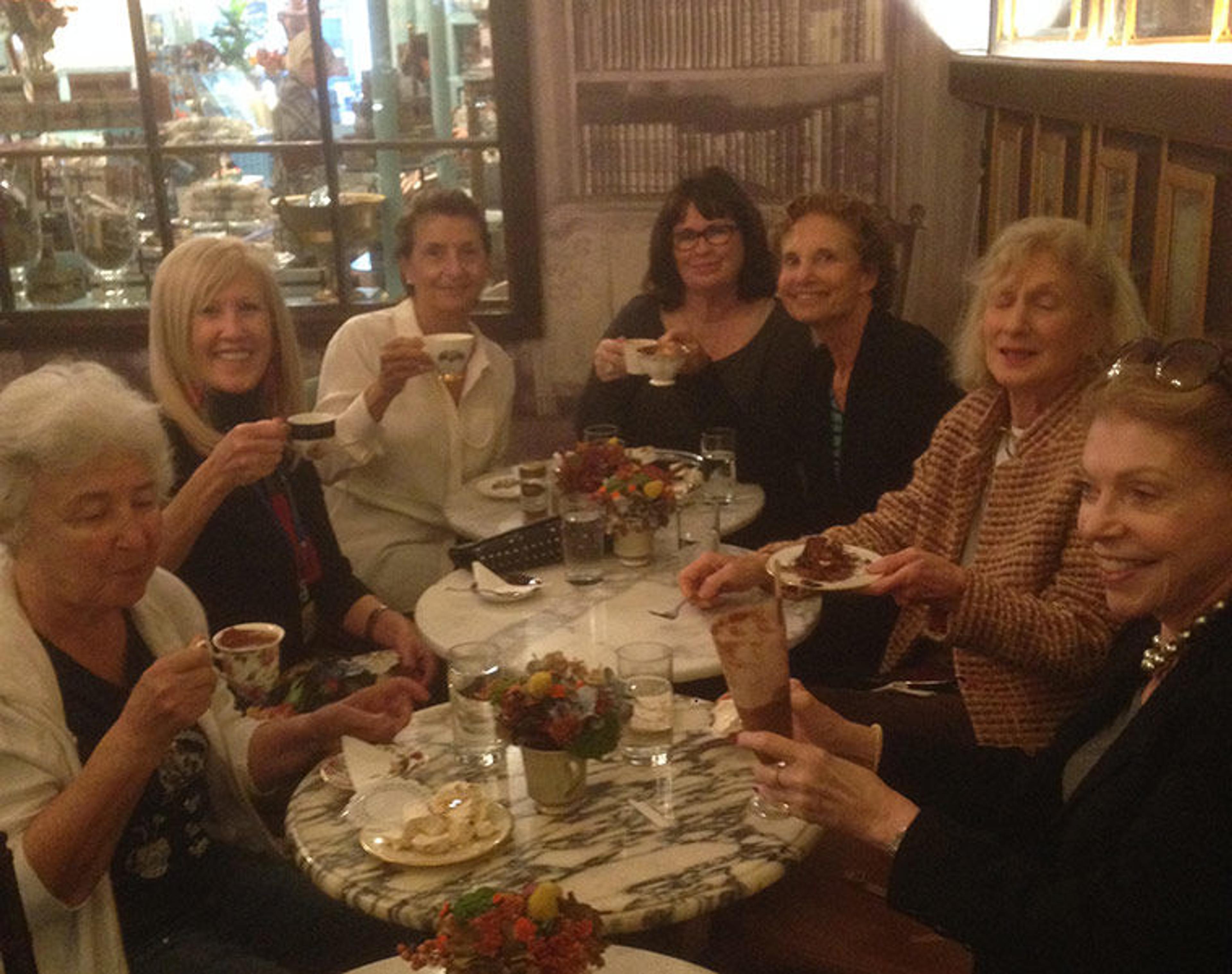 Watson volunteers having tea