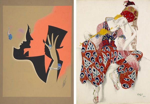 Erté Is in Town! Designs for Delman's Shoes Now on View - The 