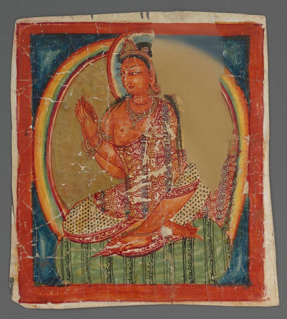 Digital reconstruction Colors matching the main shapes of the composition